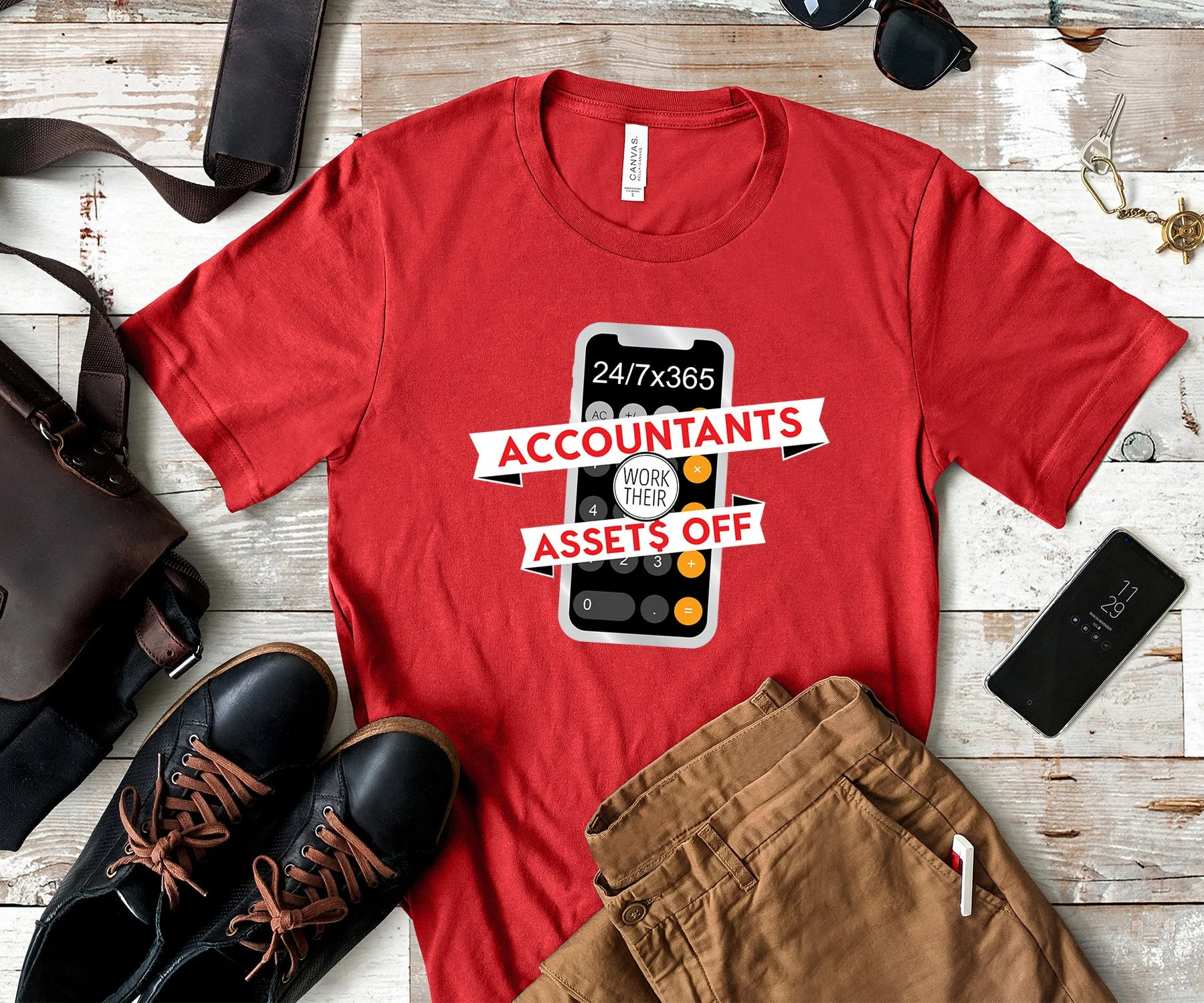 Accountants Work Their Assets Off Short Sleeve Shirt