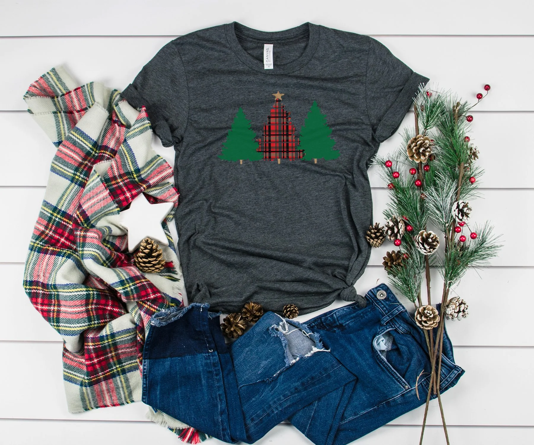 Christmas Trees Short Sleeve Shirt