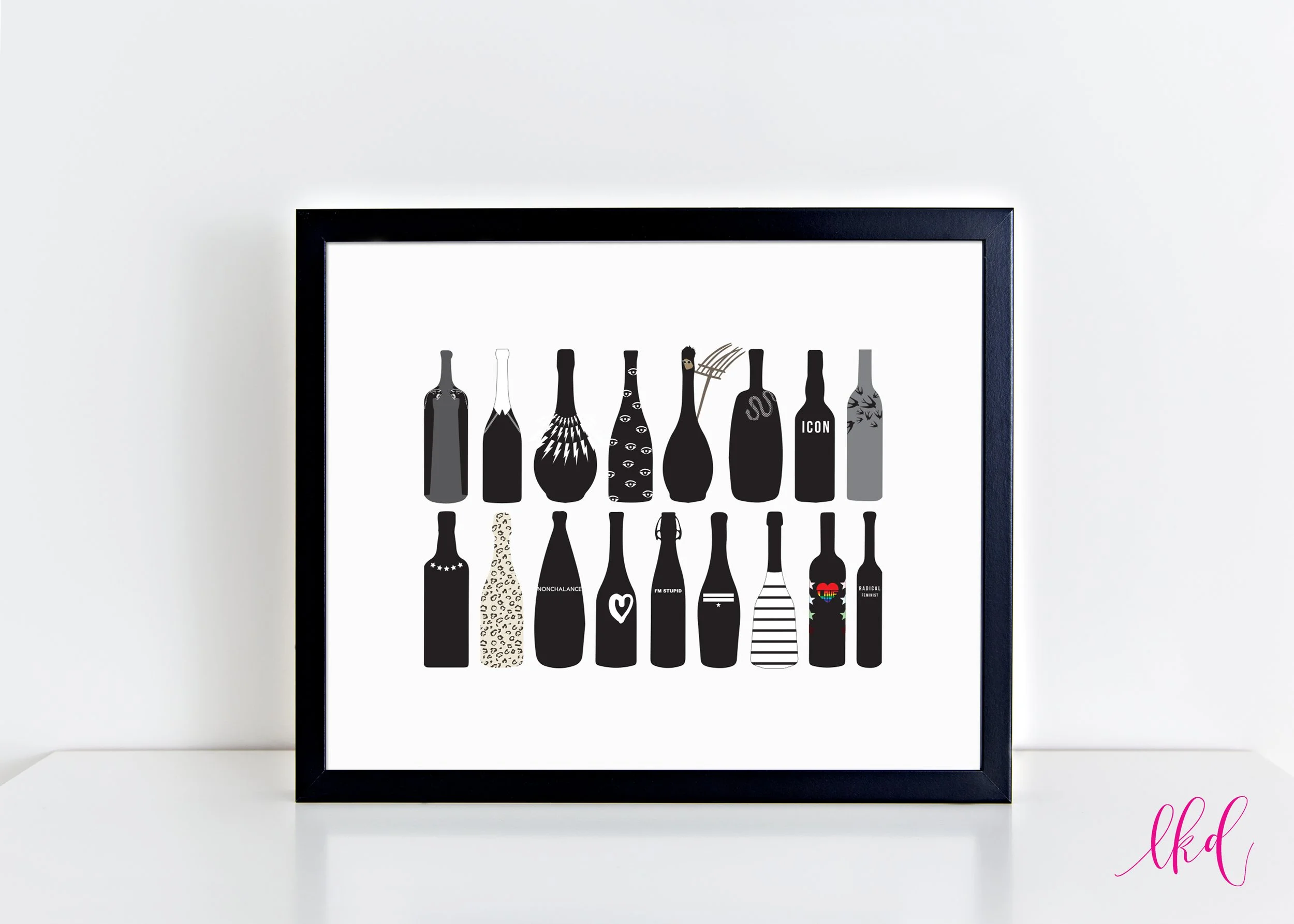 David Rose Bottles Art Print 01.jpg