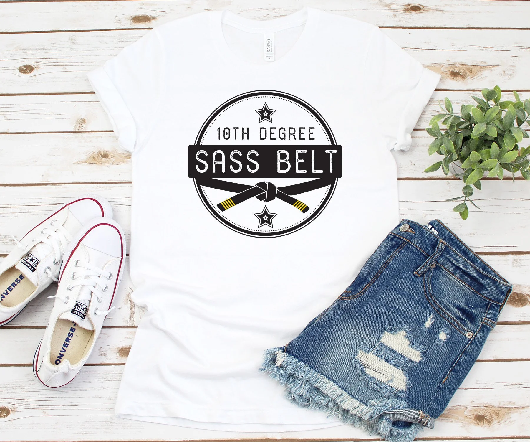 10th Degree Sass Belt Short Sleeve Shirt