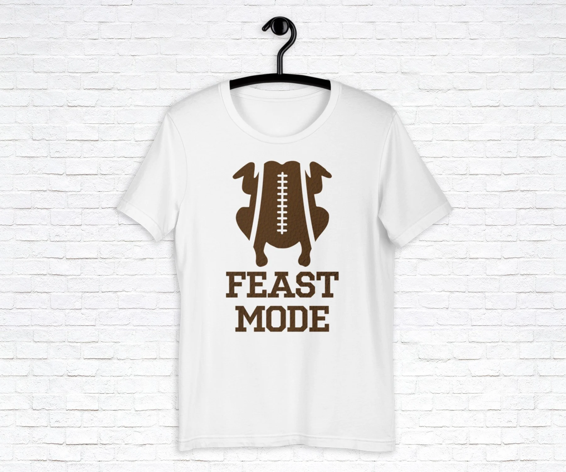 Feast Mode Turkey & Football Unisex Short Sleeve T-Shirt