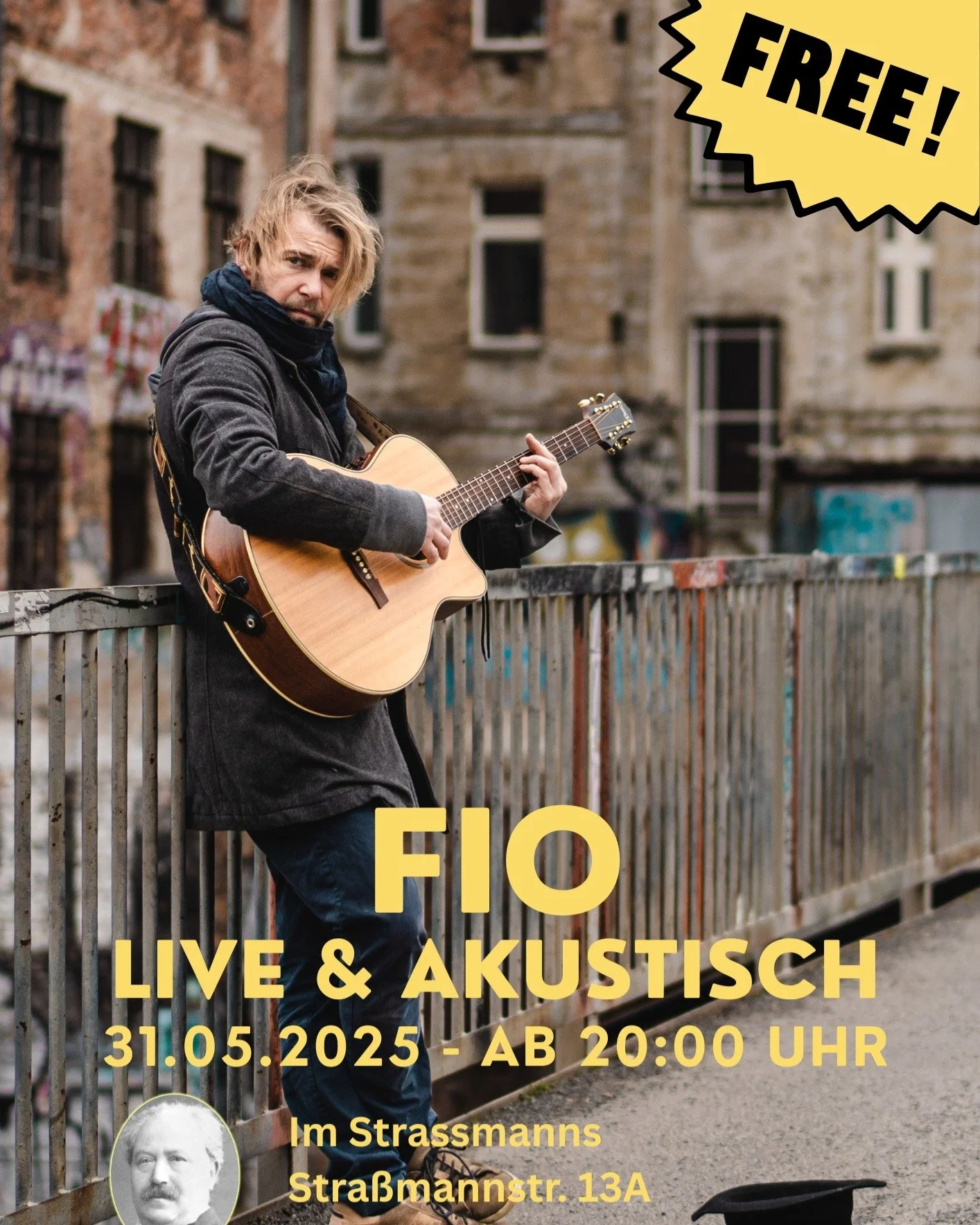 Samstag ist es soweit! @fio_musik bei uns im Strassmanns! Wir freuen uns sehr auf diesen Abend.