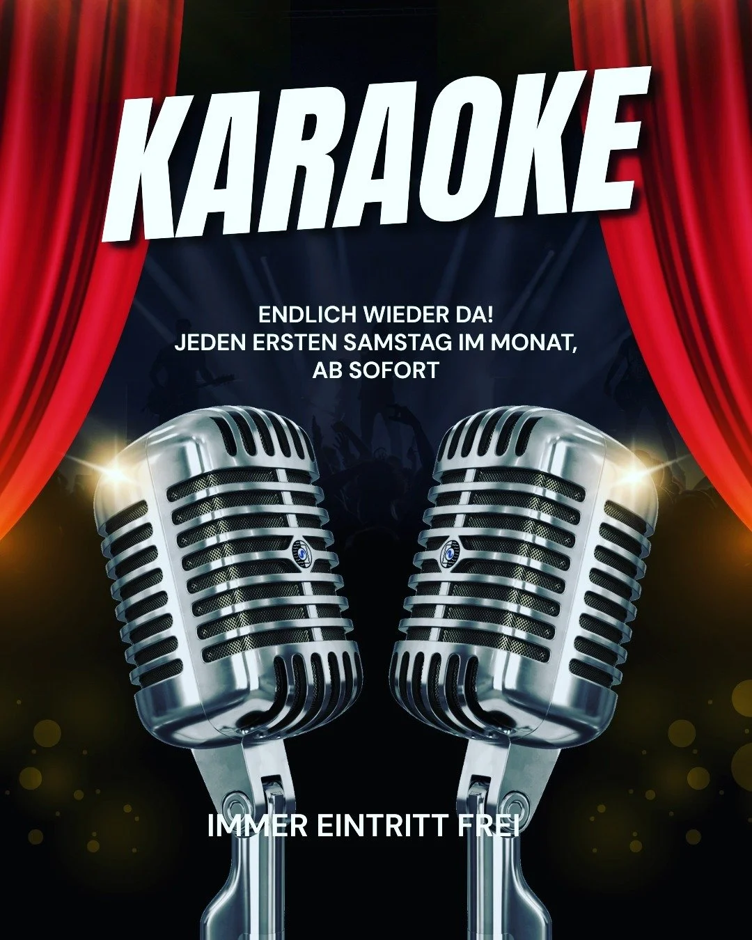 Endlich wieder DA! Karaoke am ersten Samstag im Monat. Kommt vorbei und singt euch die Seele aus dem Leib. Wir freuen uns auf euch!