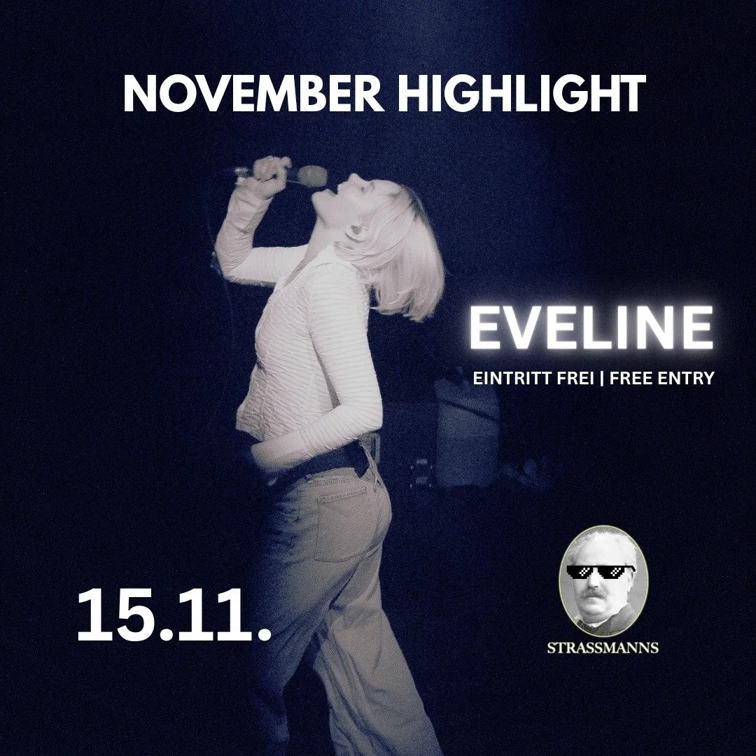 Erlebt einen besonderen Abend mit @listentoeveline, der genre-&uuml;bergreifenden K&uuml;nstlerin aus Berlin, die mit introspektiven Lyrics, &auml;therischen Melodien und einem Hauch psychedelischer Tiefe eine neue Klangwelt erschafft. Nach &uuml;ber