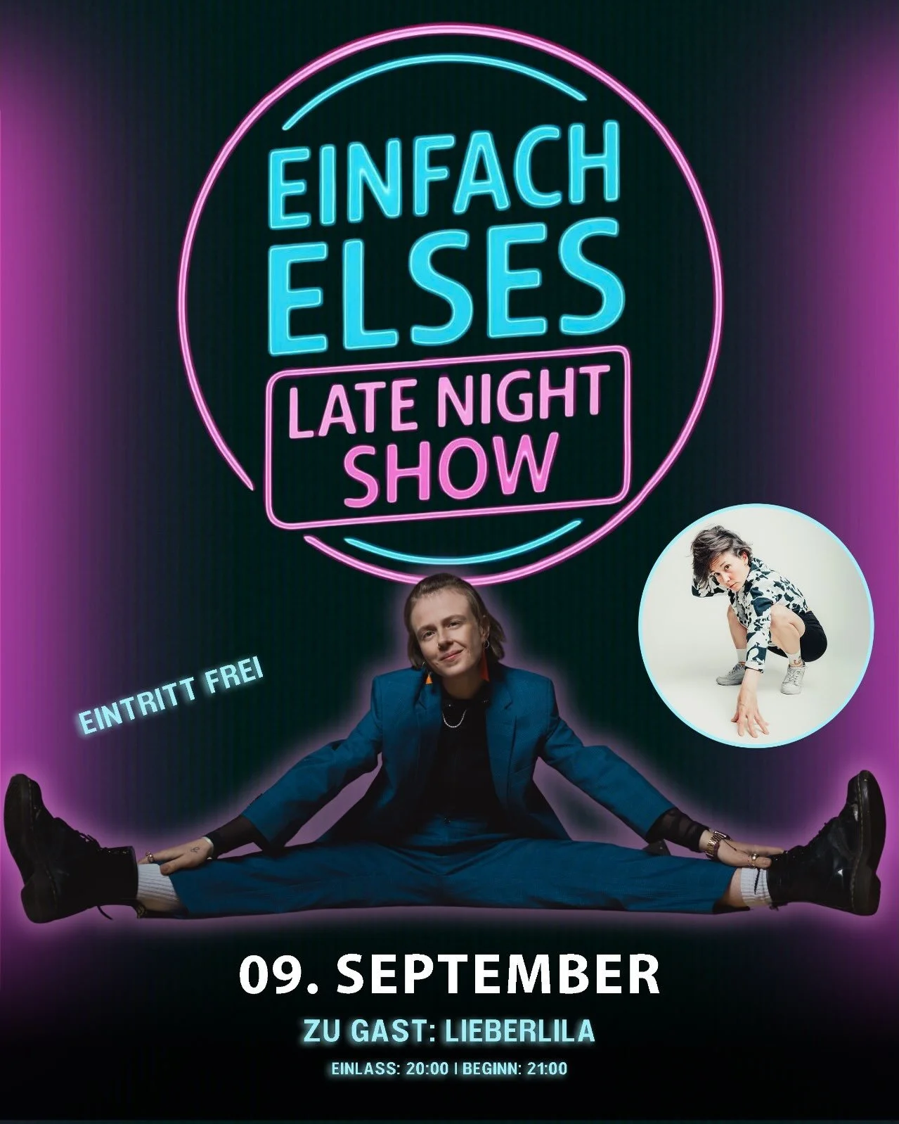 Unser Highlight diese Woche - @einfach_else das erste Mal mit ihrer Late-Night-Show in Berlin. Und dann bei uns! Wir f&uuml;hlen uns geehrt. Mittwoch ab 21:00 Late Night Show, Eintritt frei