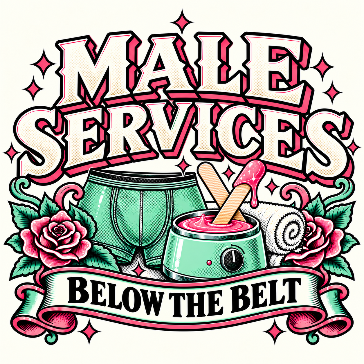 Explore male waxing services, including Manzilians, at The Cat House.