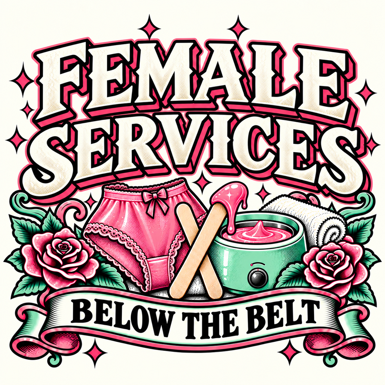 Explore female waxing services, including Brazilians, at The Cat House.