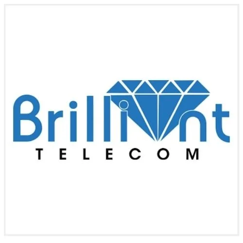Brilliant Telecom logo with a blue diamond icon above the company name.