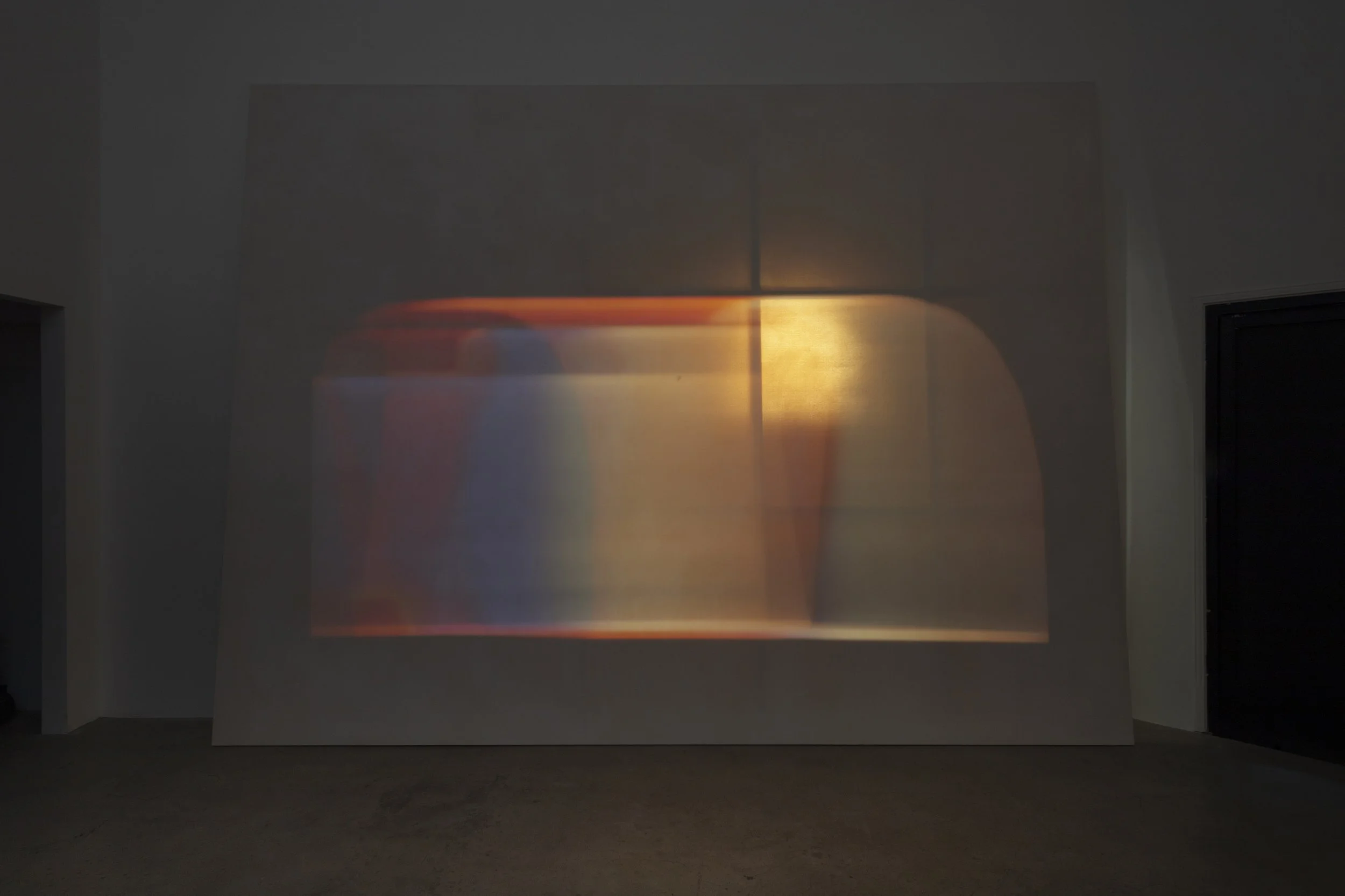 Blinn and Lambert, Only out an hour, 2026, 35mm slide projection, daylight, 100 minutes on loop, silent.