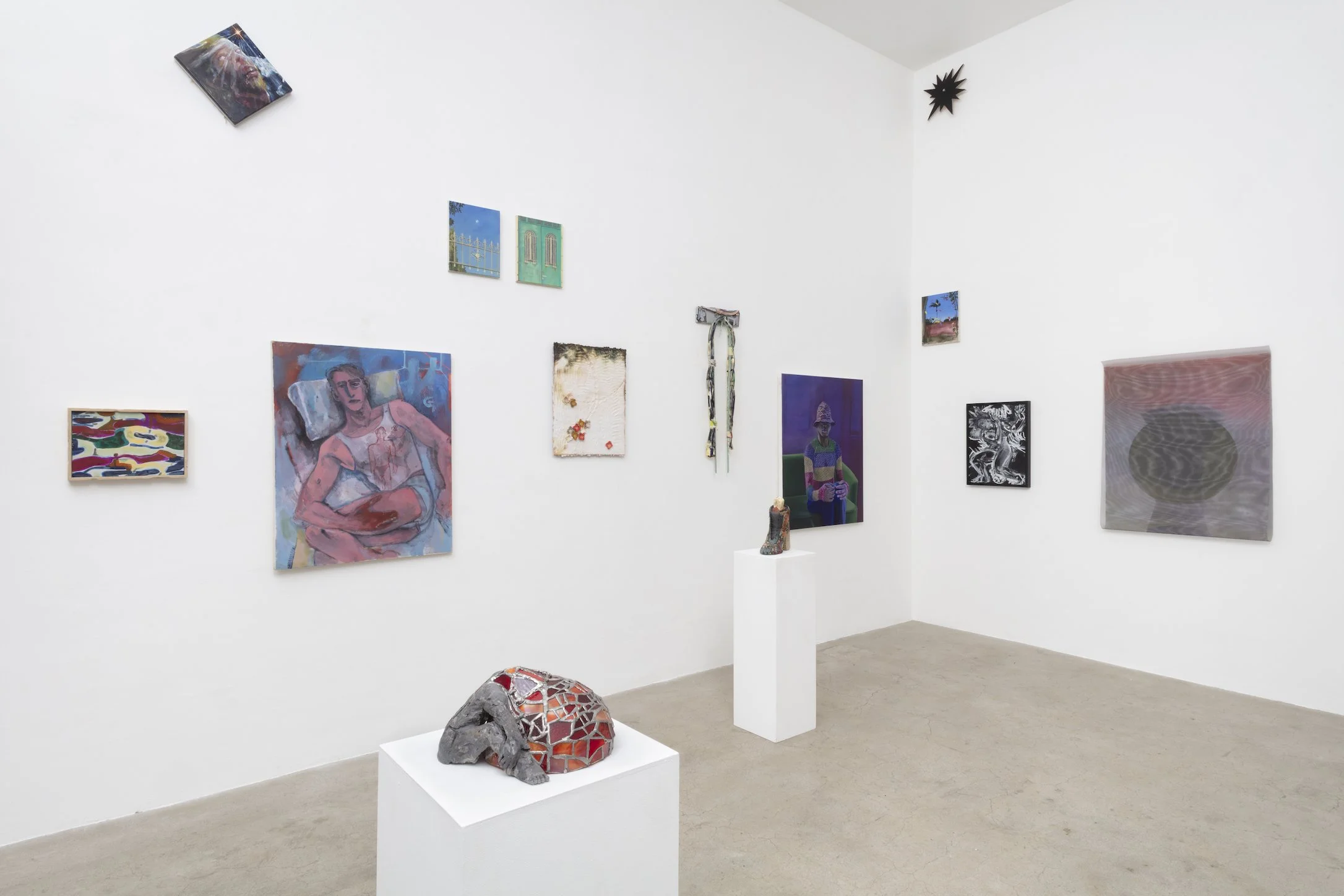 Installation view, Triangle Projects Presents!, North Loop West, Los Angeles, CA. January 9, 2025 - February 7, 2026. Image courtesy Josh Schaedel.