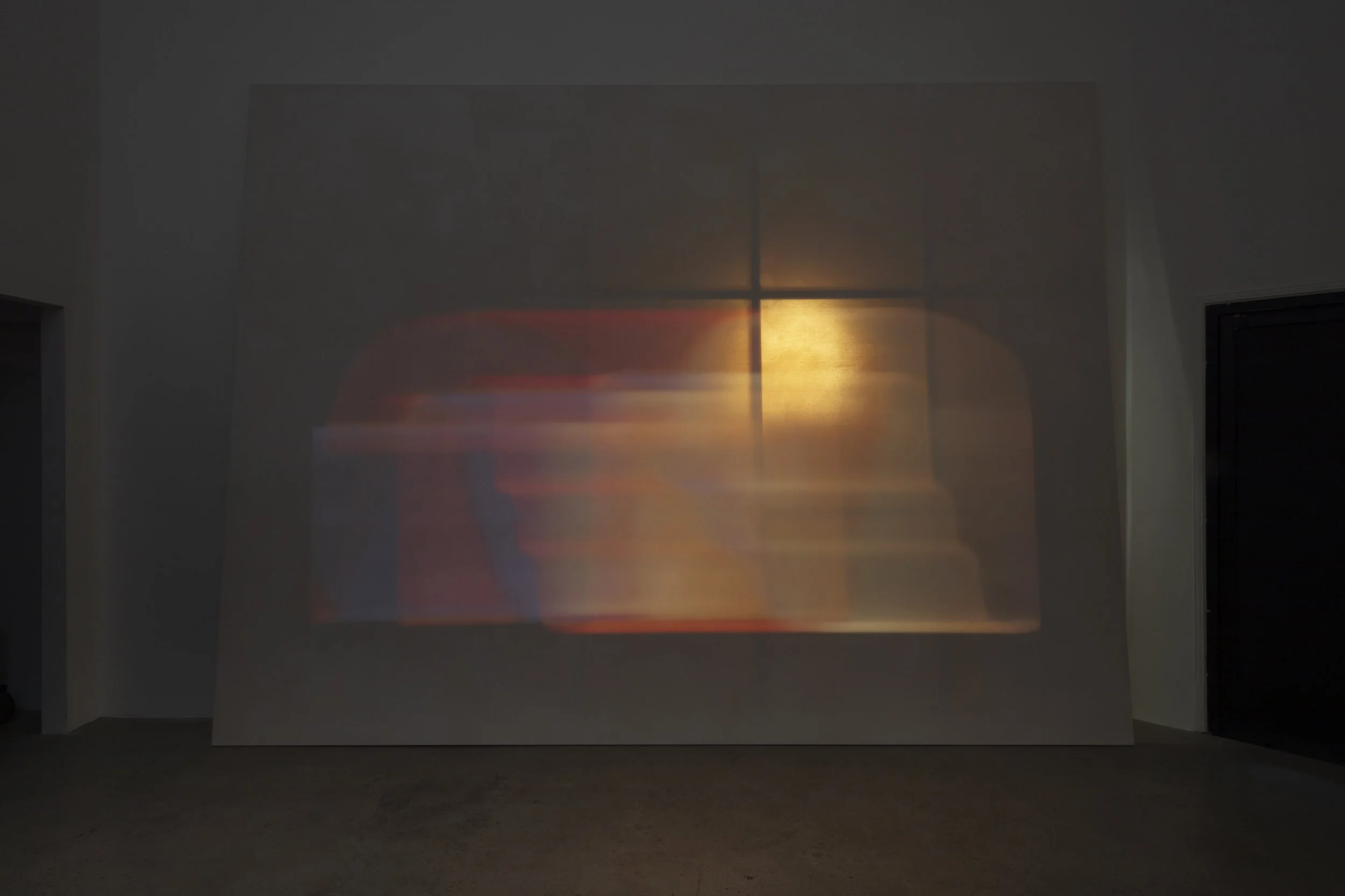 Blinn and Lambert, Only out an hour, 2026, 35mm slide projection, daylight, 100 minutes on loop, silent.