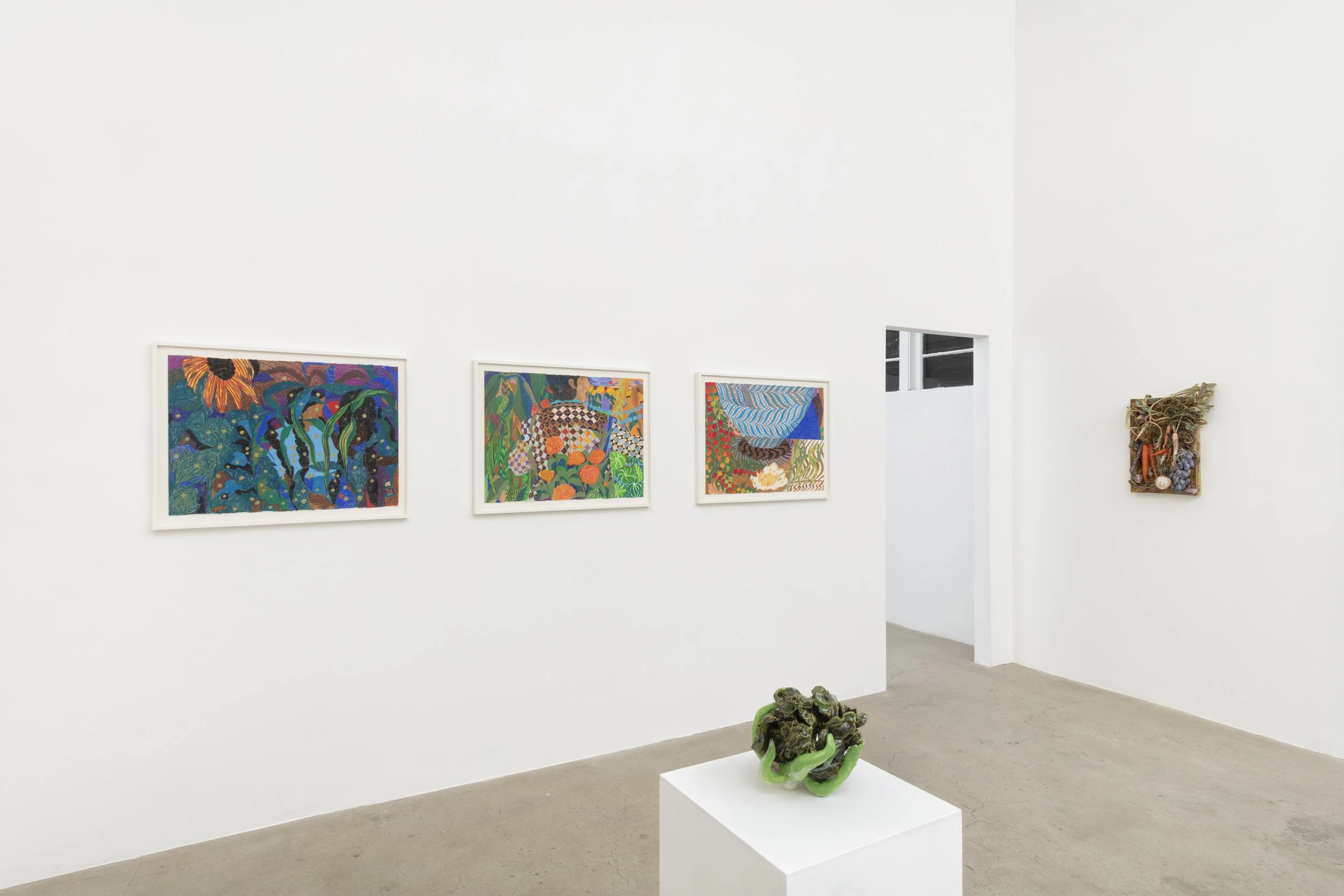 Installation view, Touching Grass, North Loop West, Los Angeles, CA. November 21, 2025 – January 3, 2026. Image courtesy Josh Schaedel.