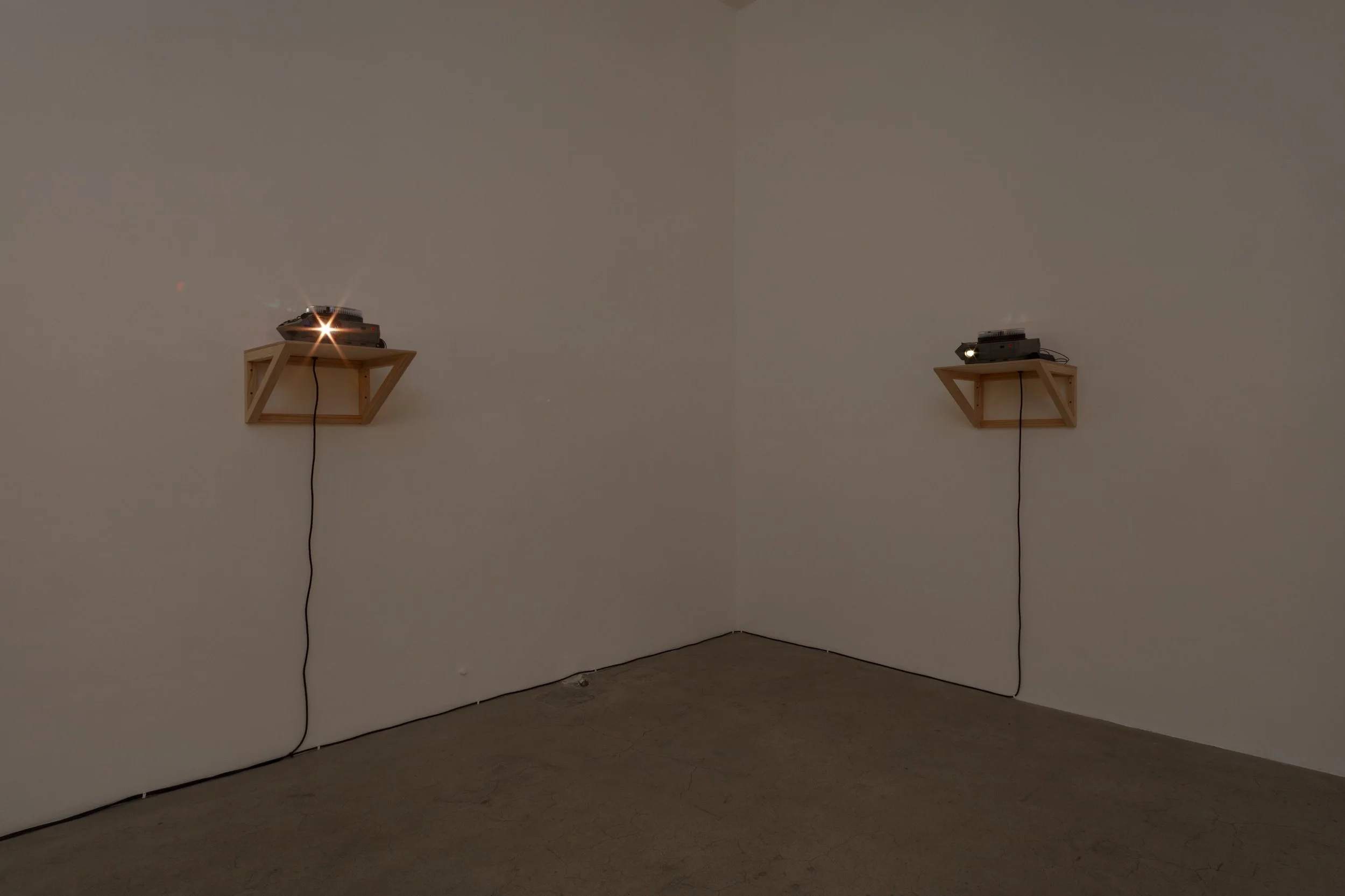 Blinn and Lambert, Only out an hour, 2026, 35mm slide projection, daylight, 100 minutes on loop, silent.