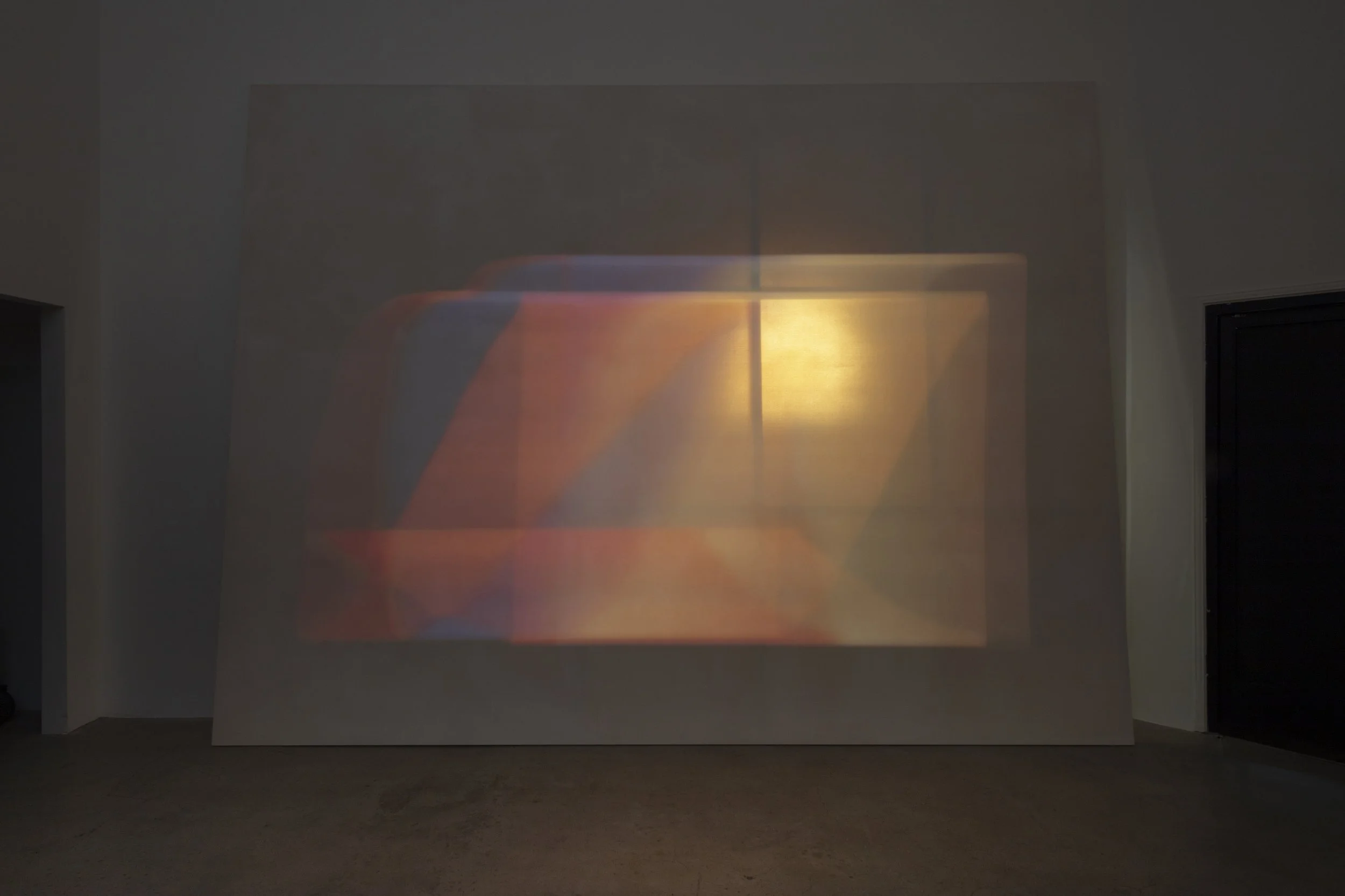 Blinn and Lambert, Only out an hour, 2026, 35mm slide projection, daylight, 100 minutes on loop, silent.