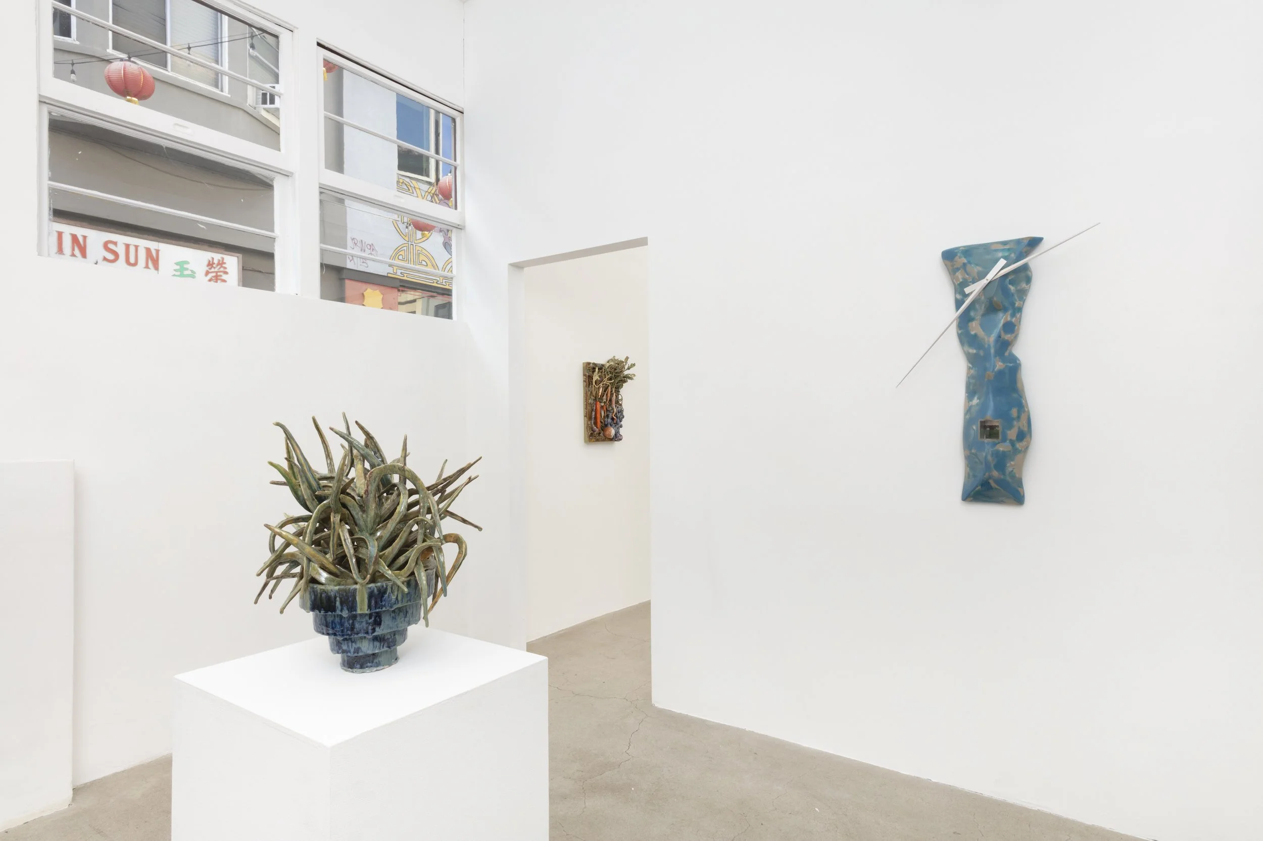 Installation view, Touching Grass, North Loop West, Los Angeles, CA. November 21, 2025 – January 3, 2026. Image courtesy Josh Schaedel.