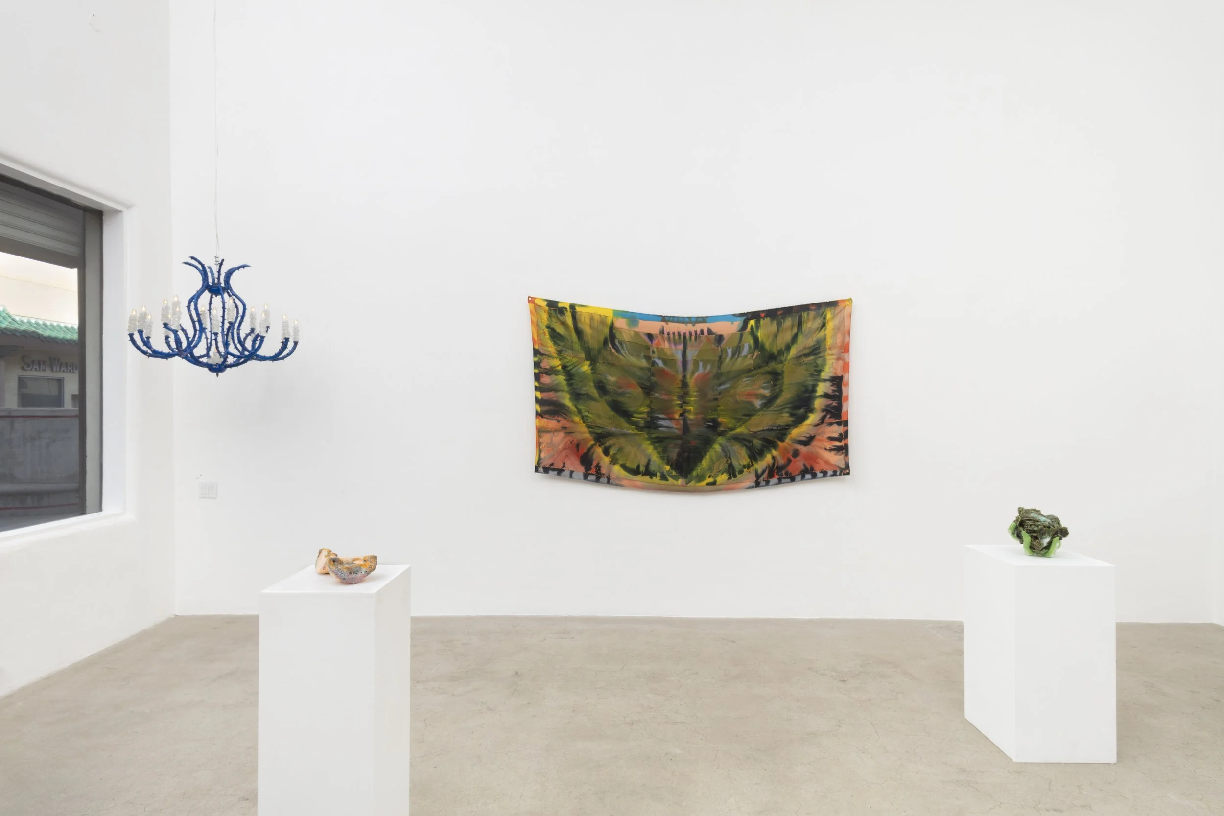 Installation view, Touching Grass, North Loop West, Los Angeles, CA. November 21, 2025 – January 3, 2026. Image courtesy Josh Schaedel.