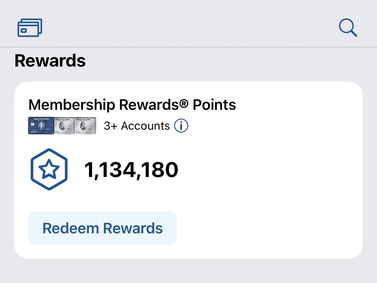 My current american express membership rewards balance earned mostly from business credit cards