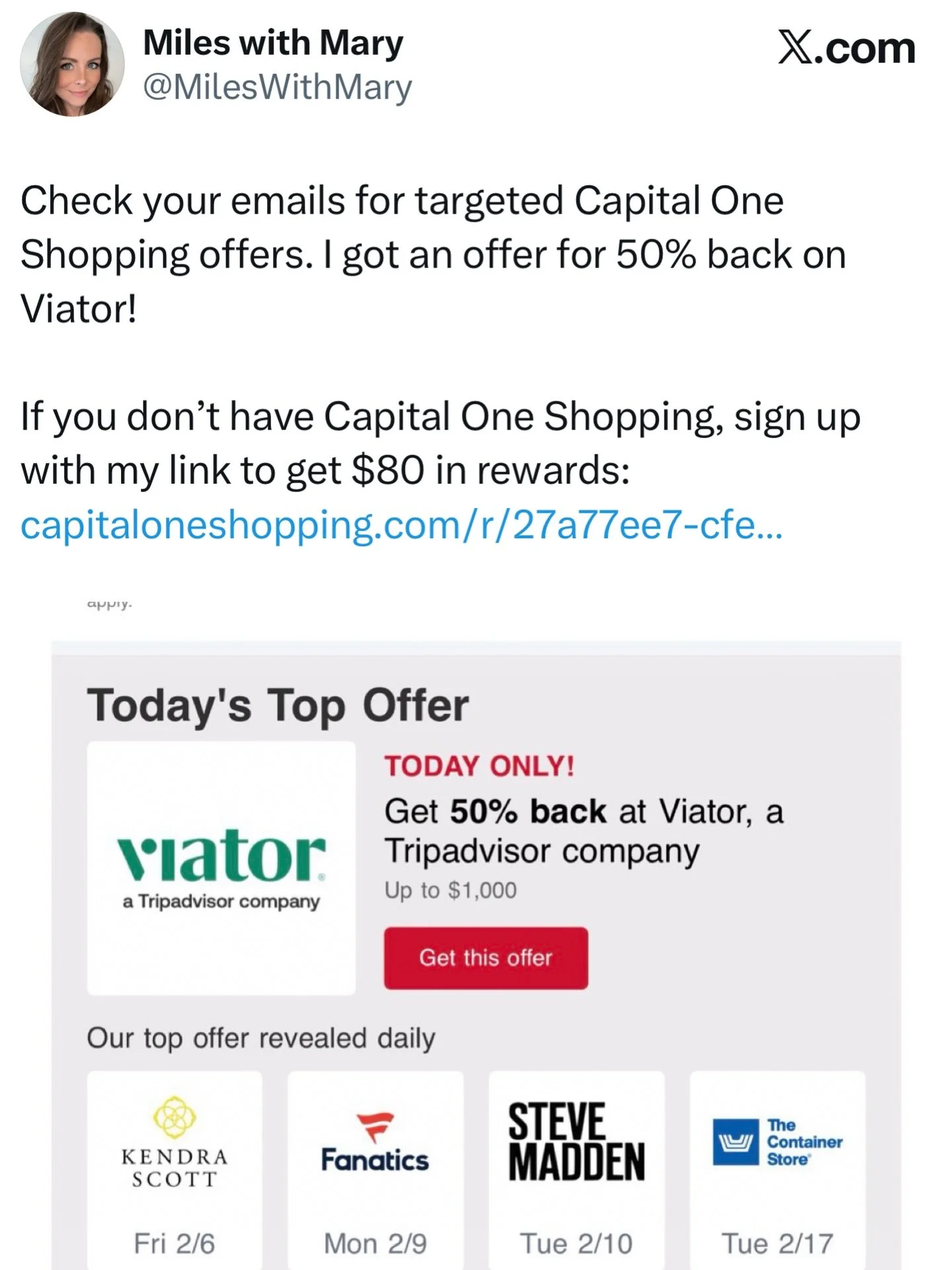 If you don&rsquo;t have Capital One shopping then you are missing out! Get it here: https://capitaloneshopping.com/r/27a77ee7-cfe0-4d99-8f81-5286e8a8d347 #travelhacking #capitalone #traveldeals