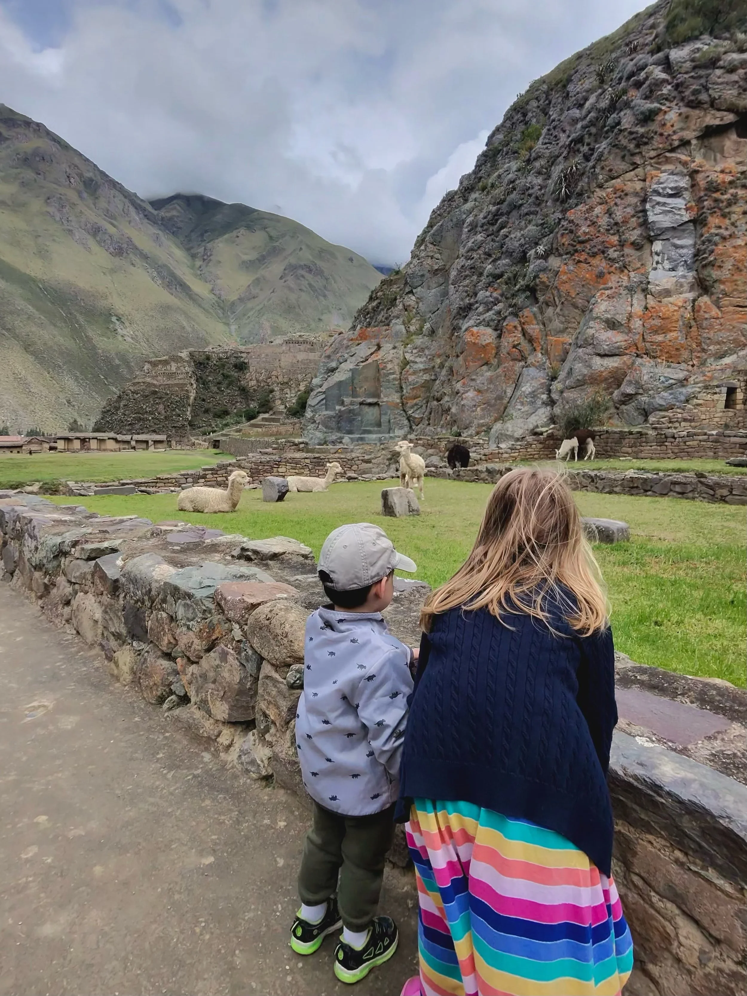Ollantaytambo ruins Sacred Valley Peru with kids