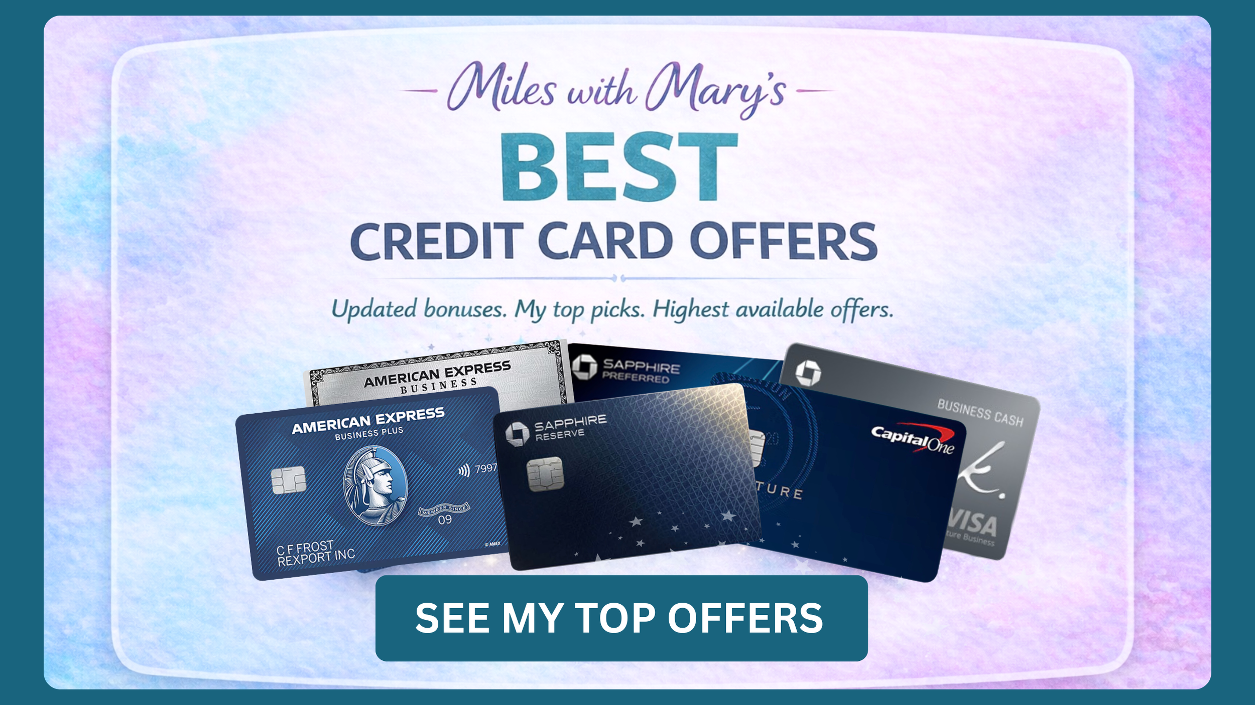 miles with mary best credit card offers