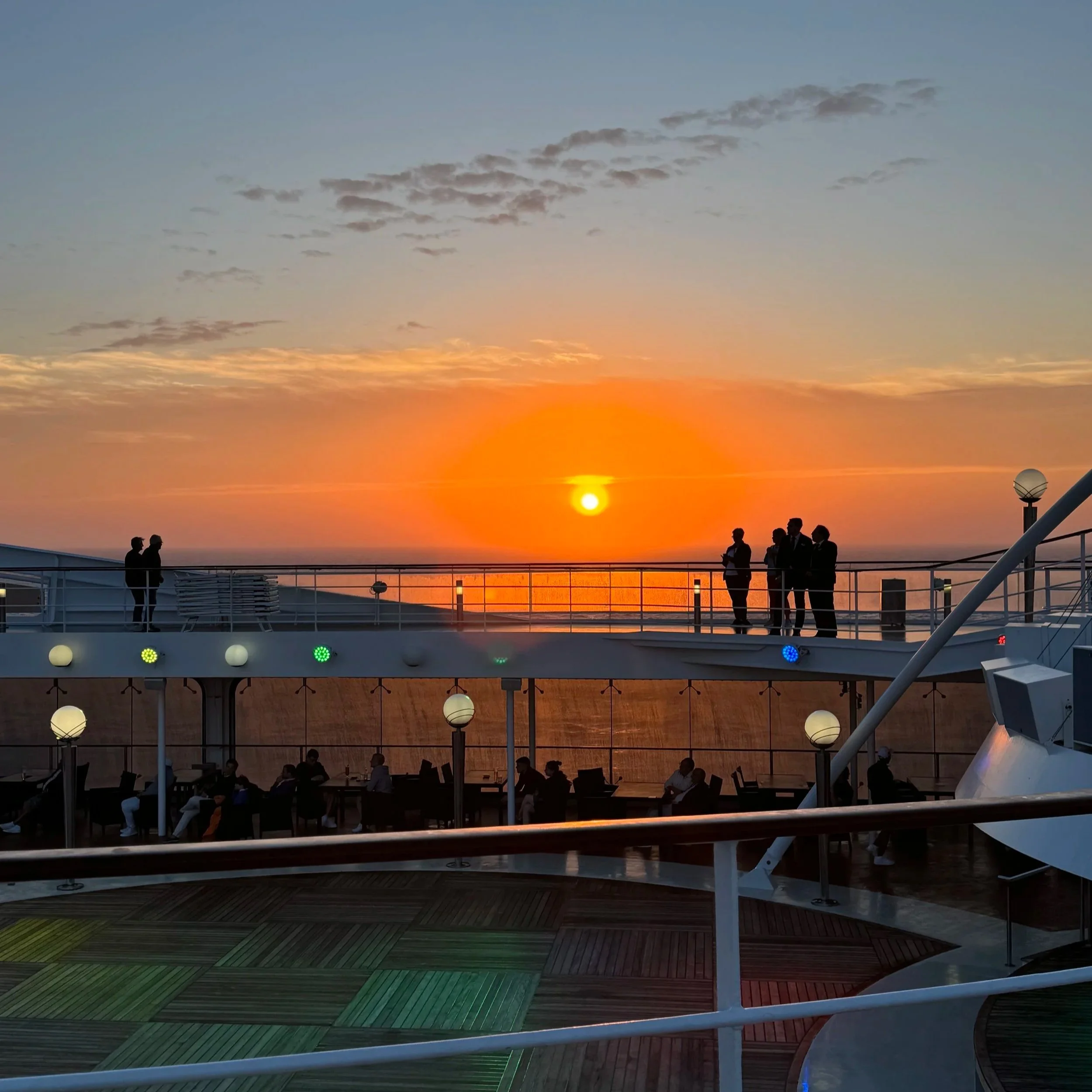 mediterranean cruise sunset on MSC family cruise