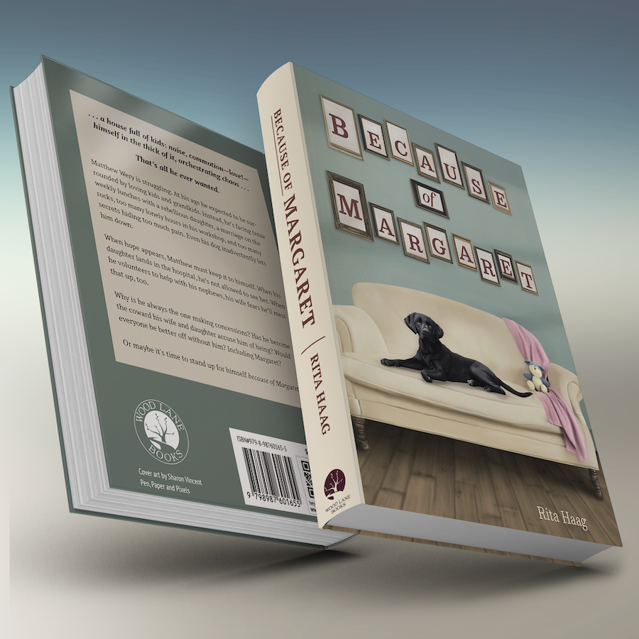 Book Cover Design layout for Because of Margaret