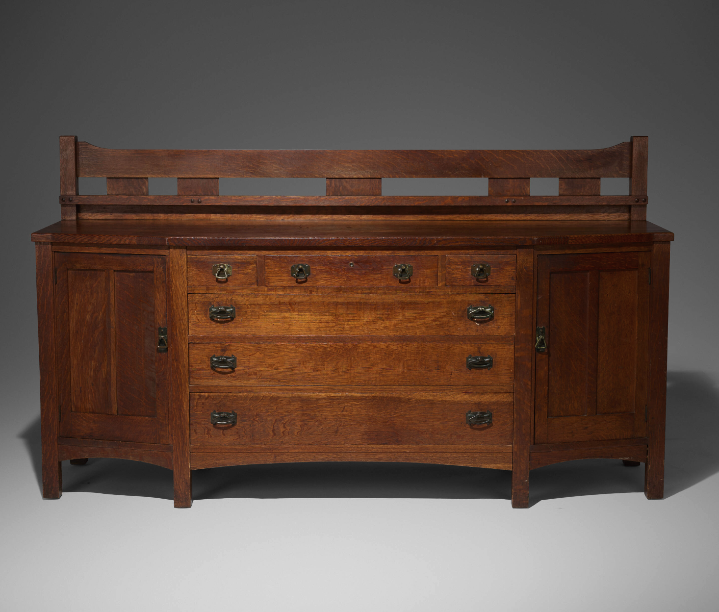 Limbert: Rare eight-leg sideboard, model 1444, circa 1910