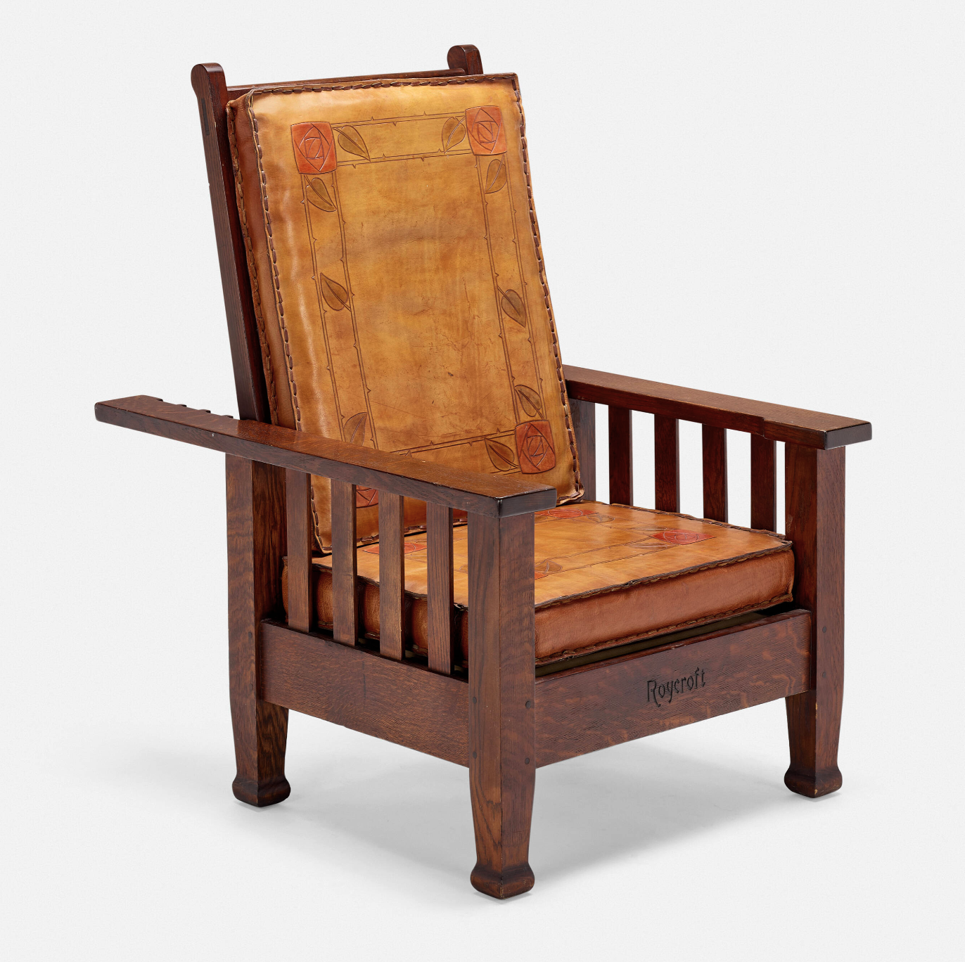 Roycroft: Morris Chair, model 43, circa 1906