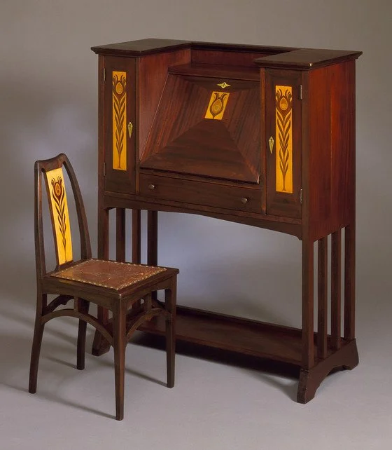 Shop of the Crafters, Pál Horti: Desk No. 285 and Desk Chair No. 285 ½, circa 1905