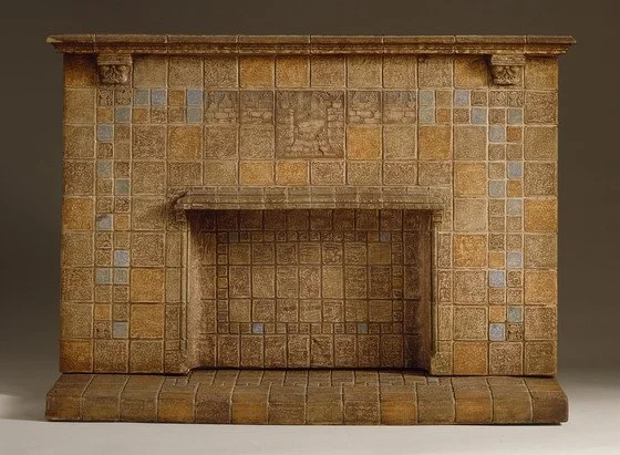 Batchelder Tile Company: Sample Fireplace, circa 1902-1930