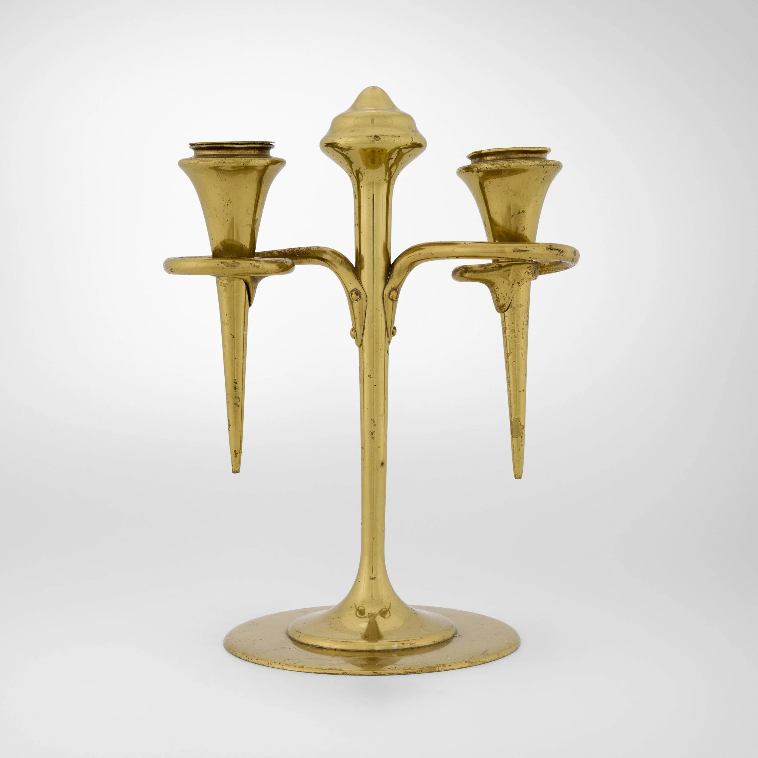 Robert Jarvie: Omicron two-branch candlestick, circa 1905