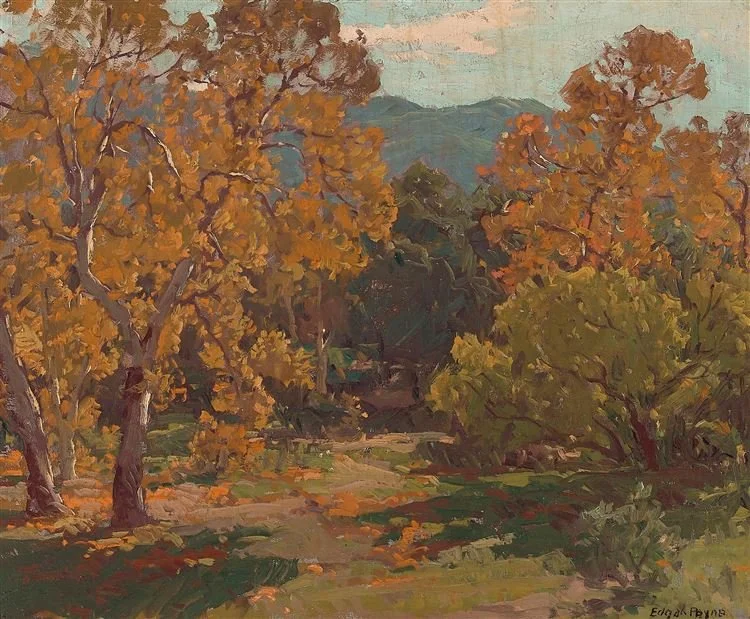 Edgar Payne (American, 1883-1947) "Autumn Sycamores" 