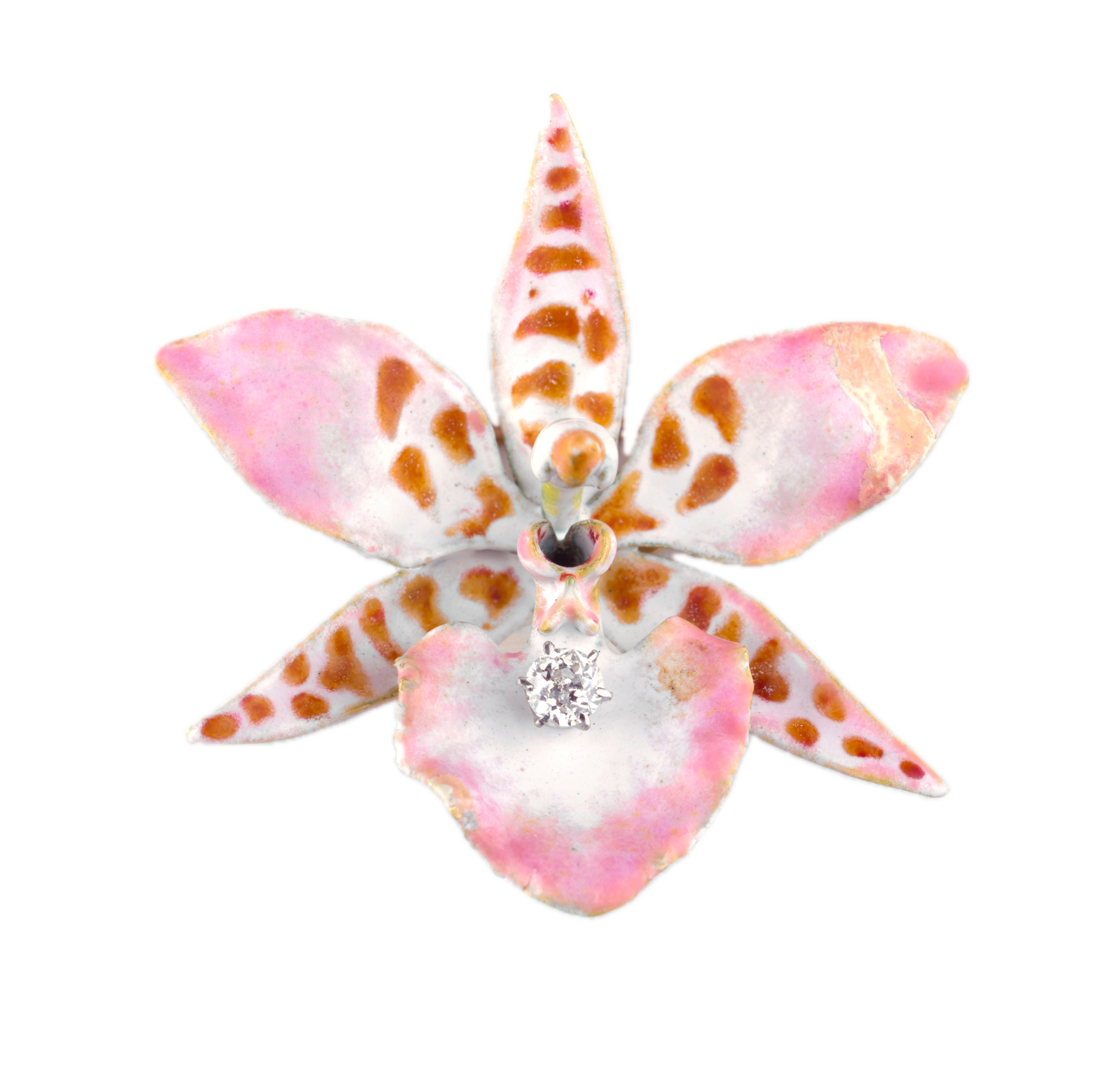 A Paulding Farnham orchid brooch made for Tiffany & Co.