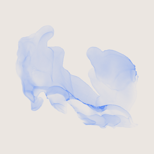Abstract light blue watercolor splash on a white background