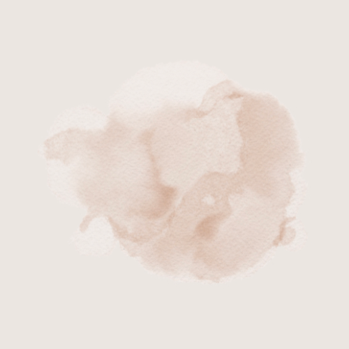 Light beige watercolor splash on a white background.