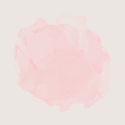 Light pink watercolor flower on a light gray background.
