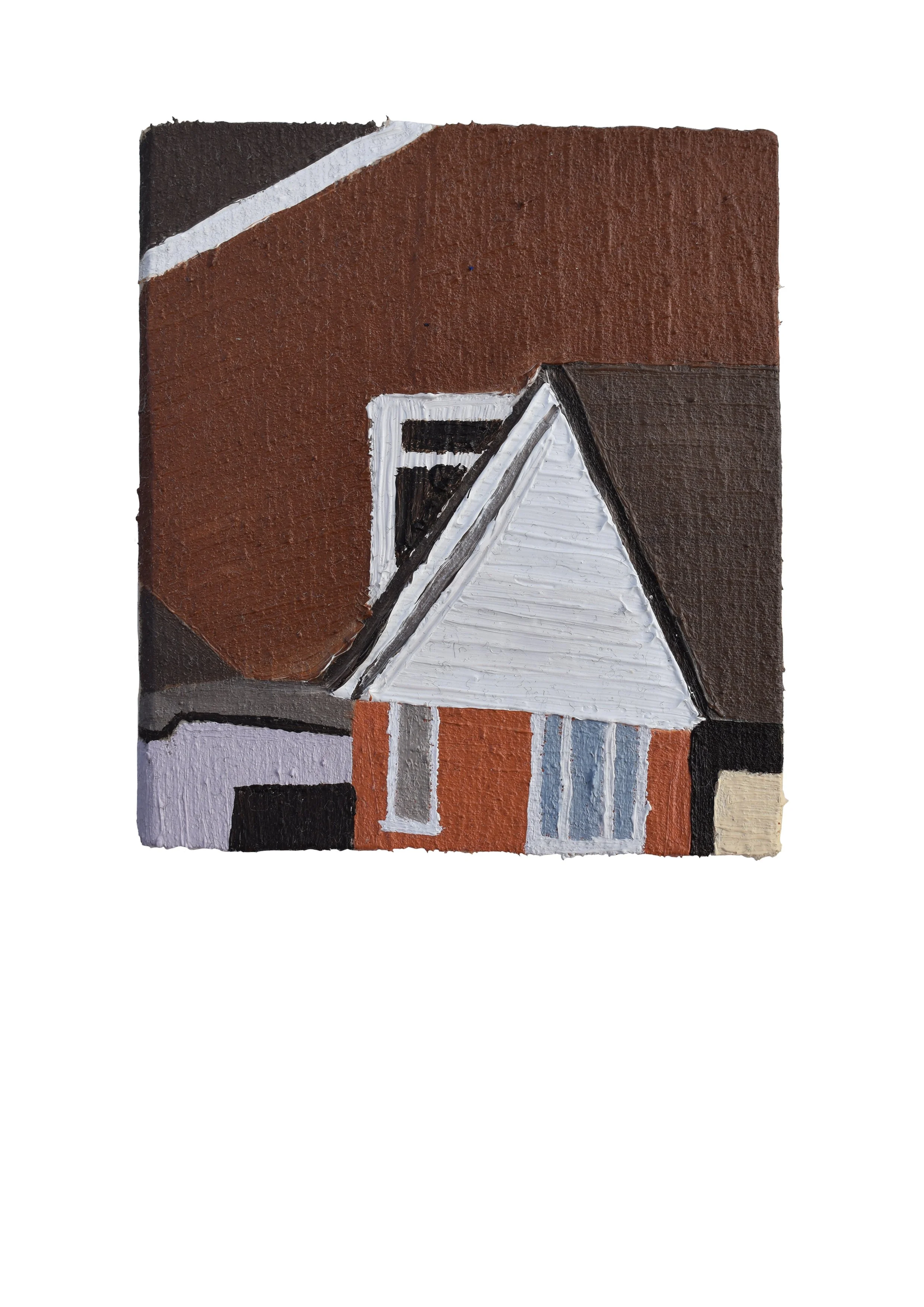 Portrait of The Neighbours, 2023, Oil on Wood. 