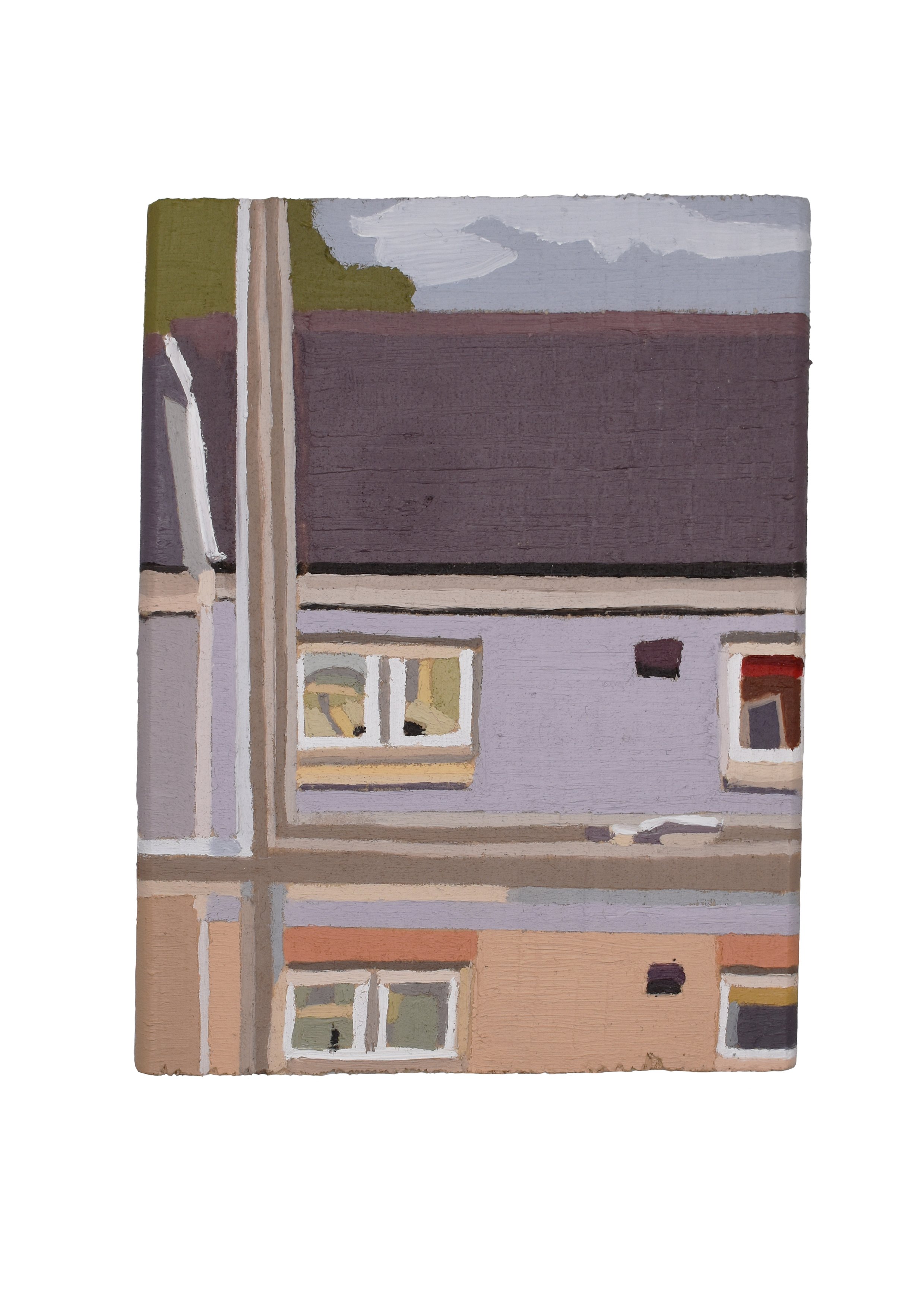 And The Flats Were Pressed Like Flowers, 2024, Oil on Wood, 9 cm (W) x 11.5 cm (H) x 4 cm (D)