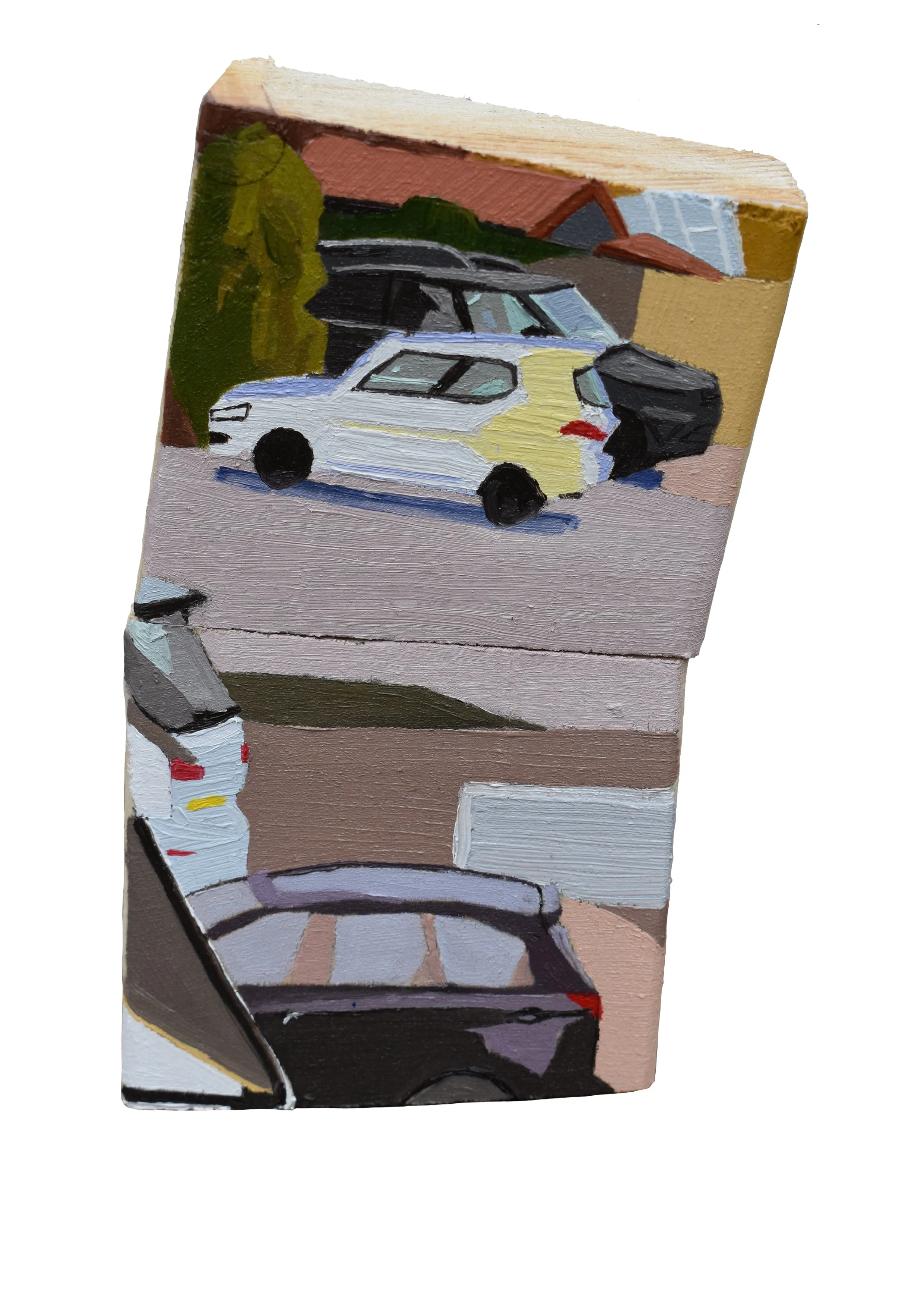 Territory, 2023, Oil on Two Wooden Blocks.