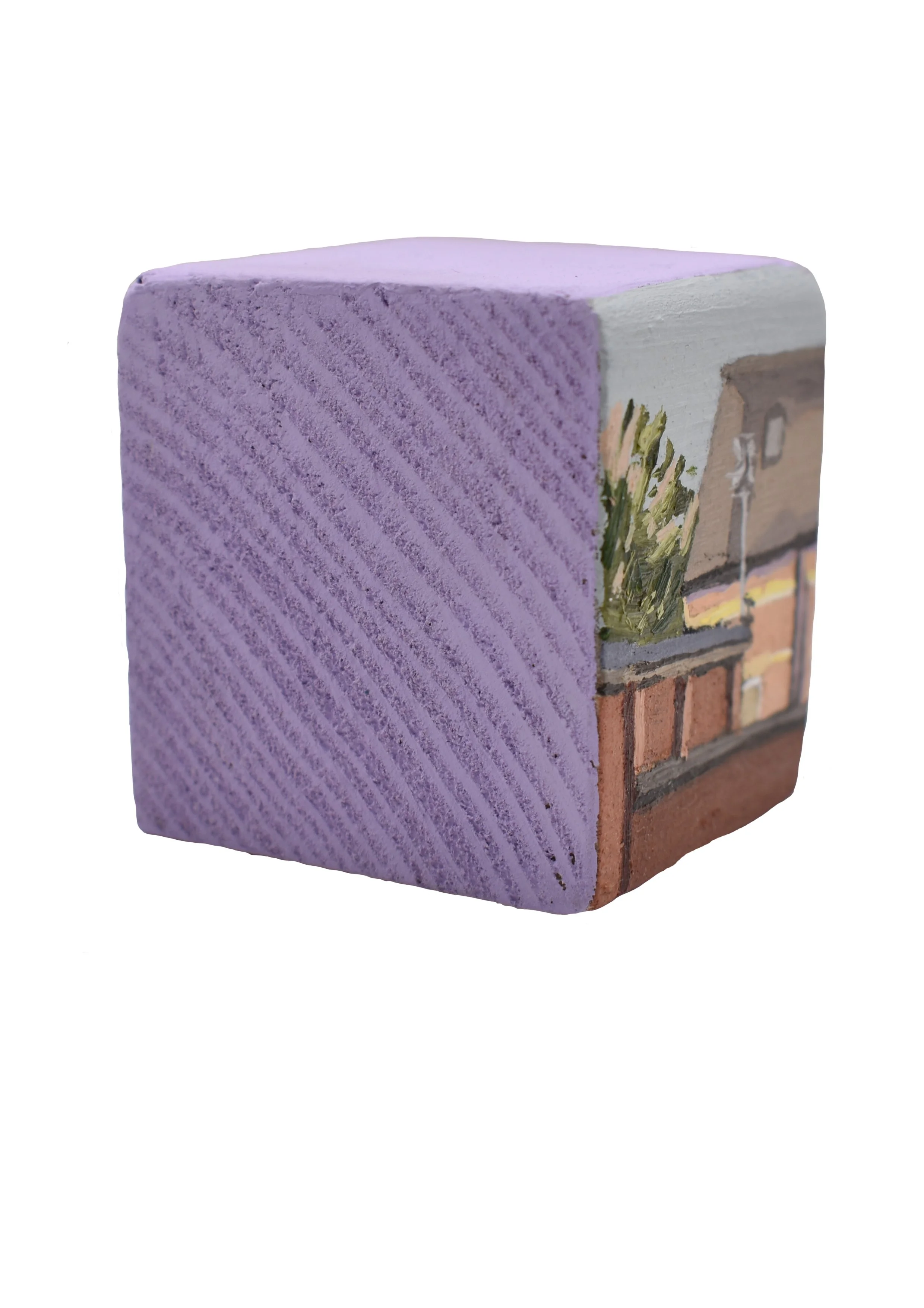 It Was A Still And Quiet Day. And It Was Bright [Side View], 2023, Oil on Wood. 