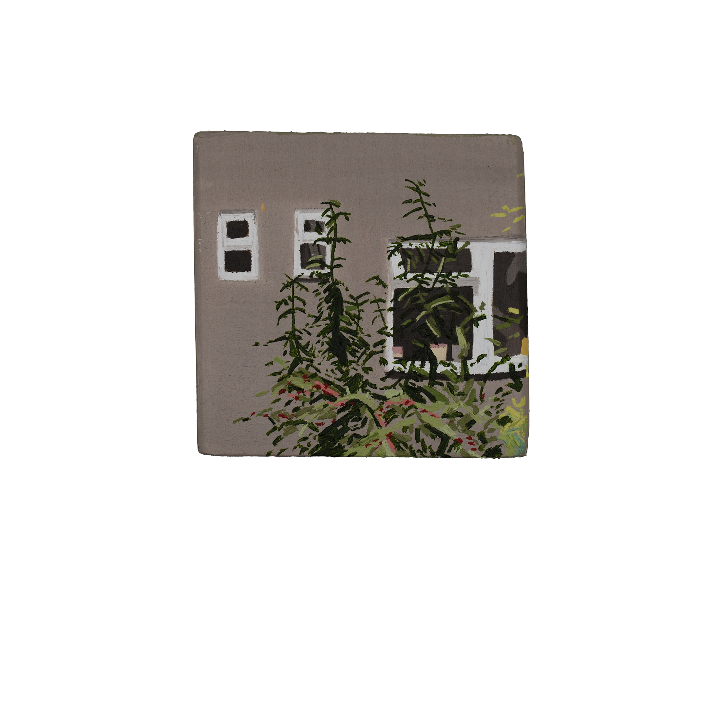Three Windows with Obstructions - A6 Postcard