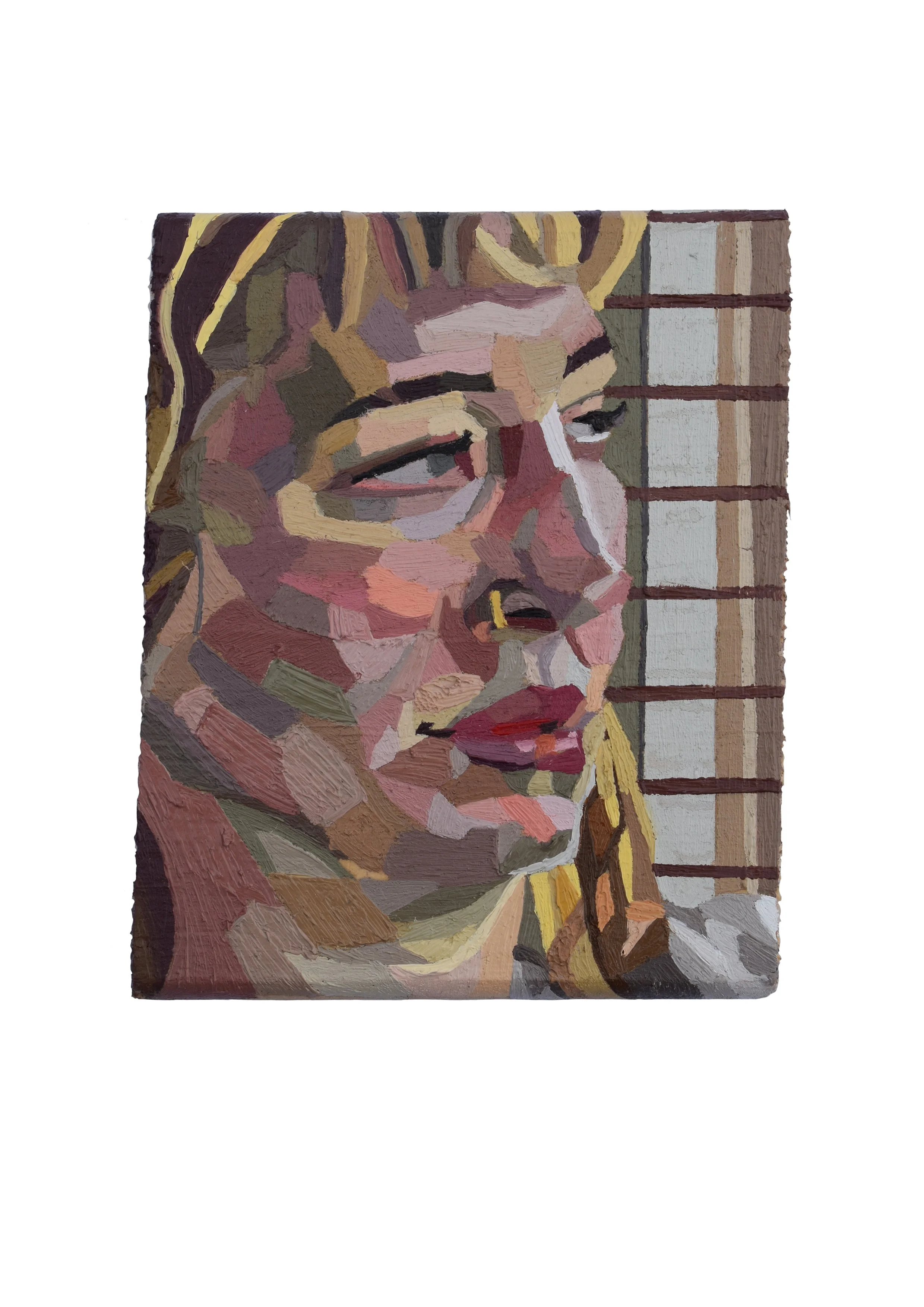 Manuela Amey, 2025, Oil on Wood, 9 cm (H) x 7.5 cm (W) x 4 cm (D)