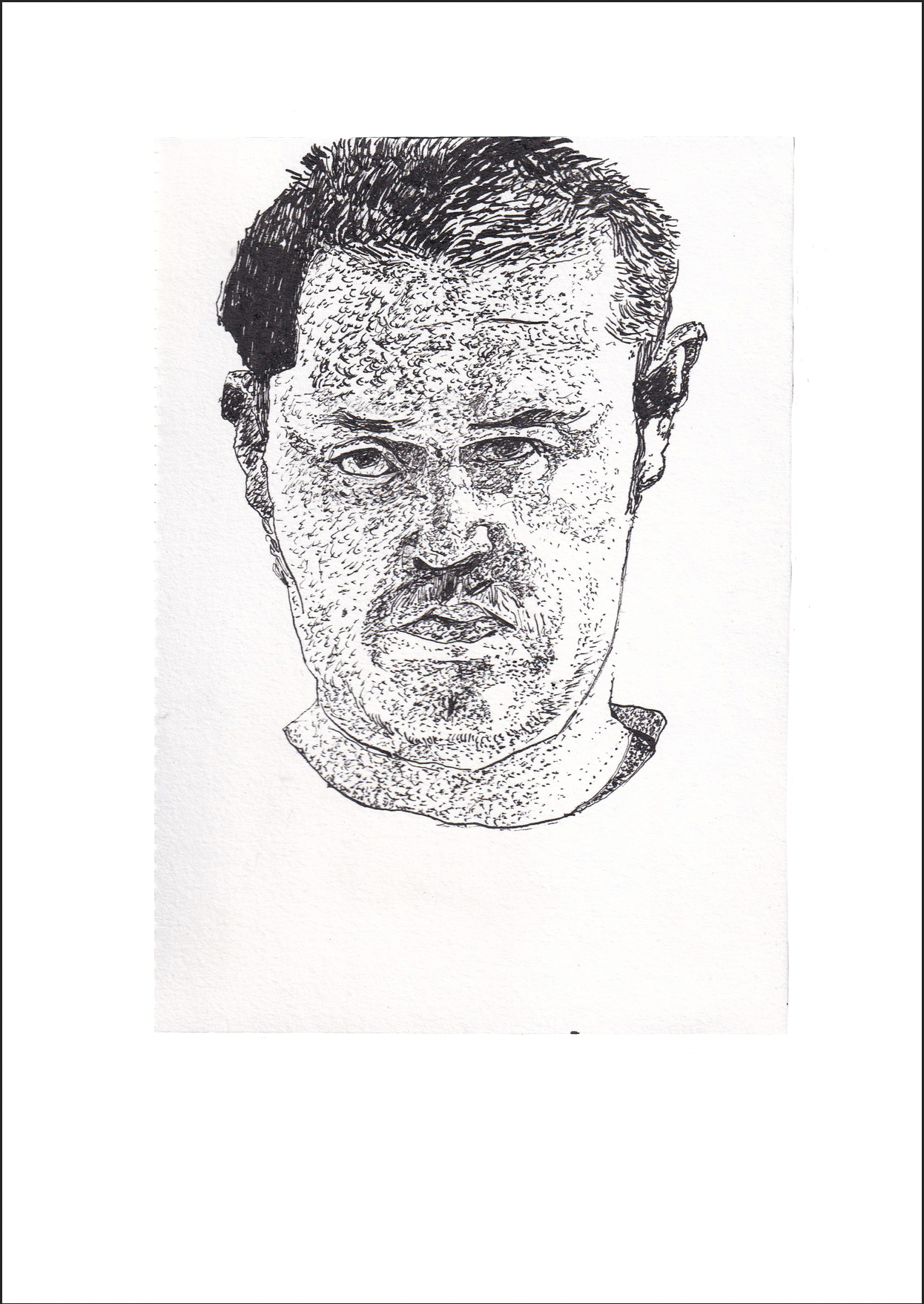 Self Portrait, 2024, Ink in Sketchbook, A6