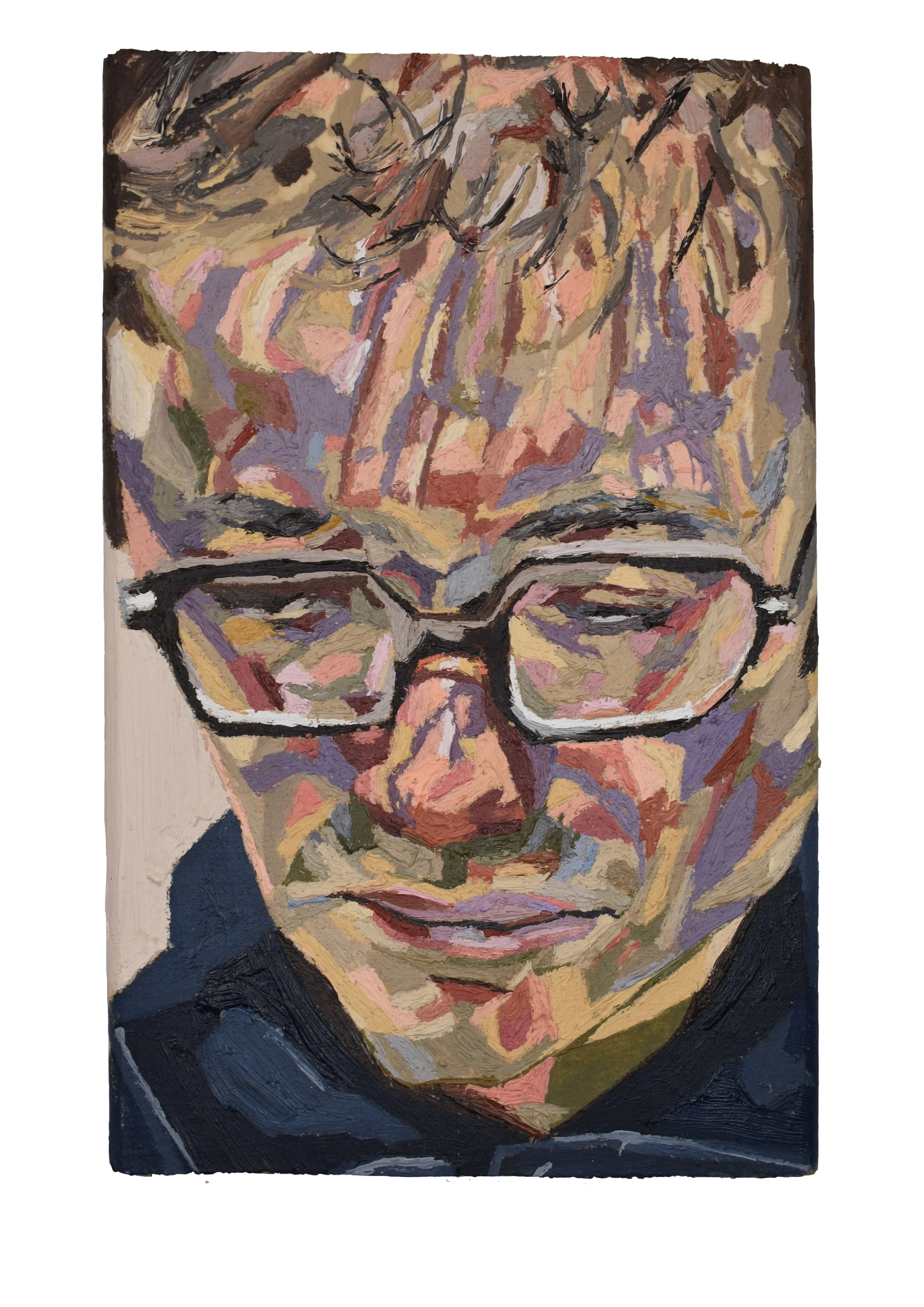 Head of A Man (James Tobin), 2024, Oil on Wood, 9 cm (W) x 14 cm (H)