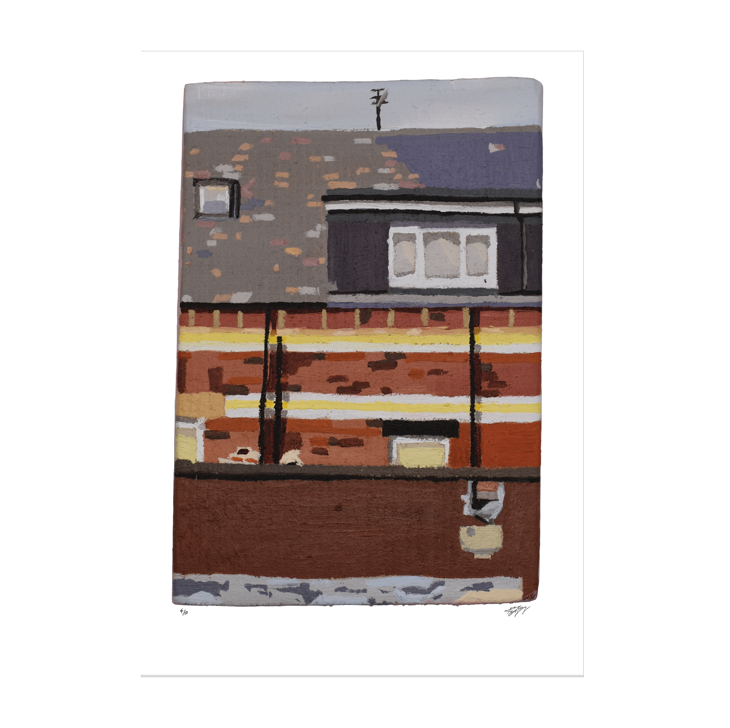 Landscape With Confines and Stripes - A4 Print