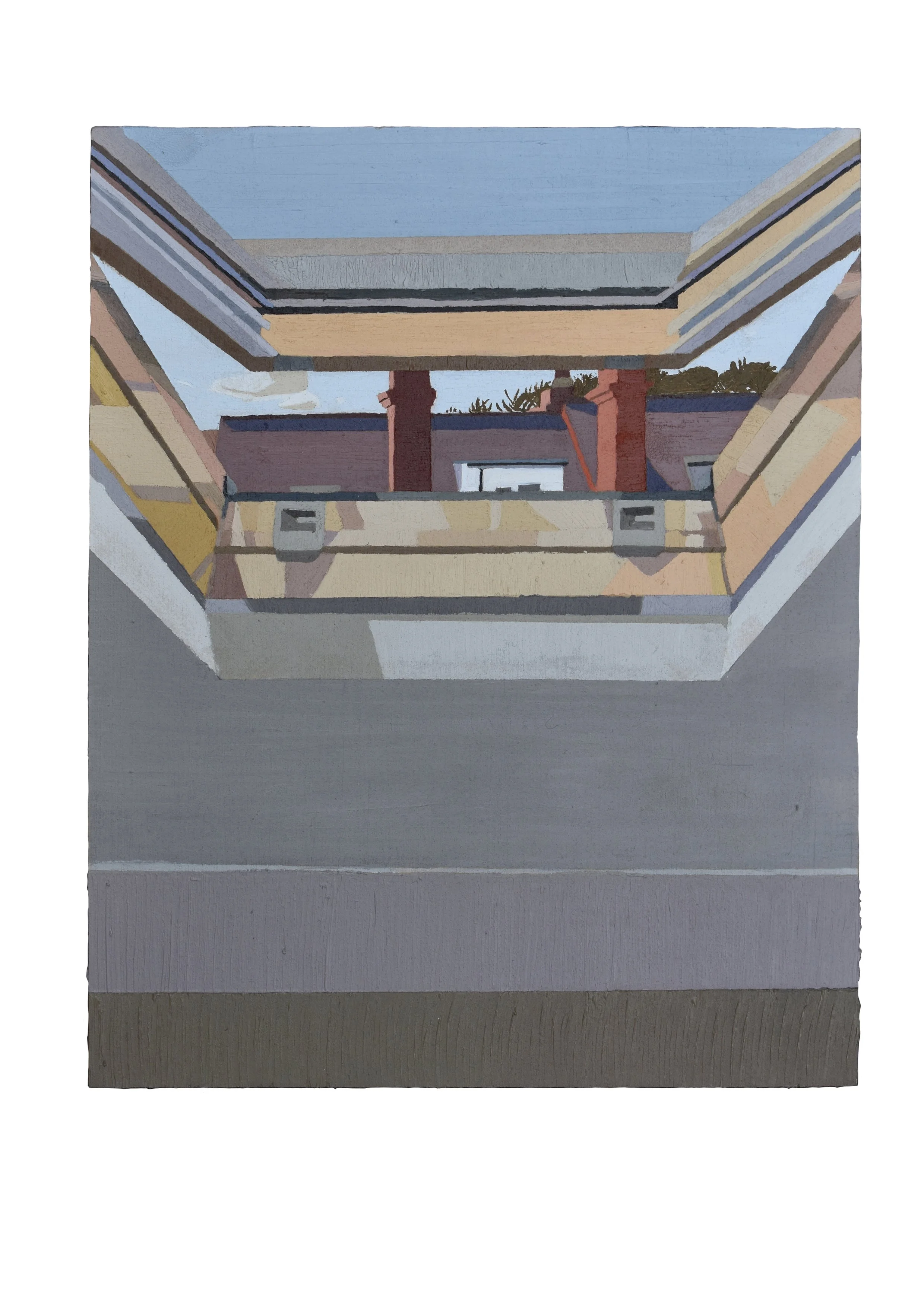 The Window, 2025, Oil on Wood Panel, 20.3 cm (W) x 25.3 cm (H) x 2 cm (D)