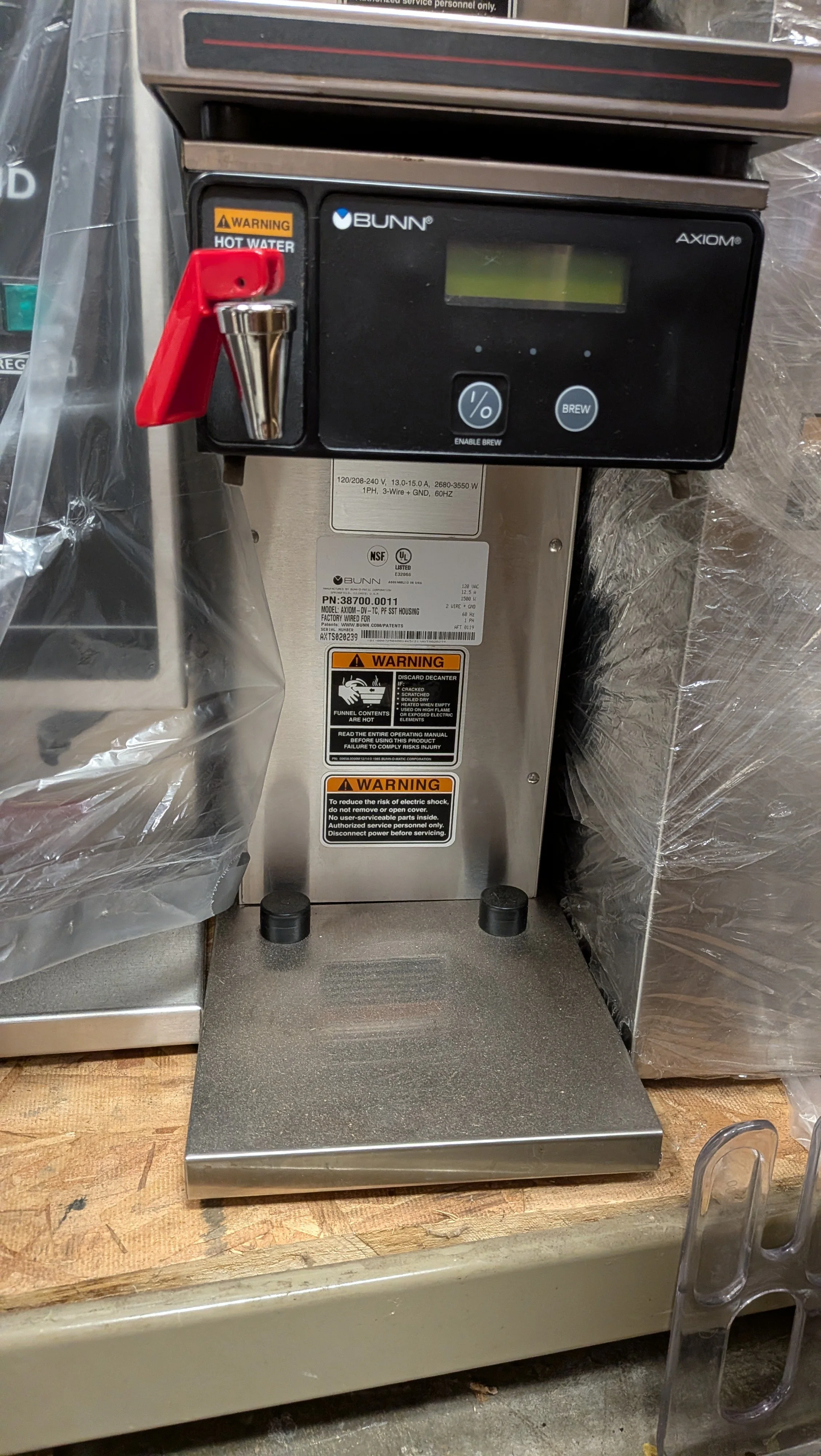 $650 Bunn AXIOM-DV TC