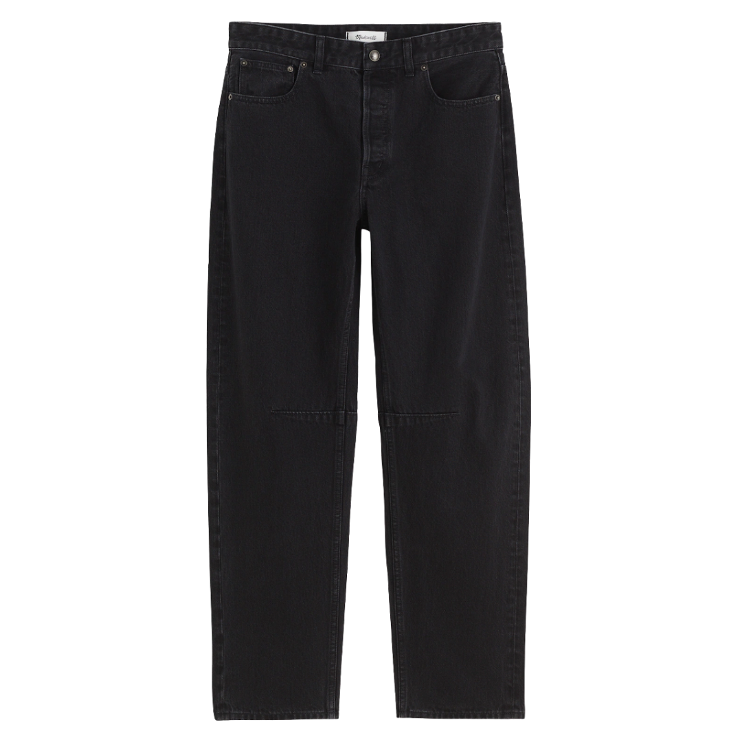 Black denim jeans.