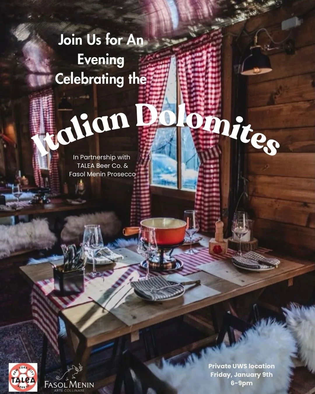 Last call for Friday&rsquo;s dinner - our first event of 2026 ✨

Seats are filling up fast, so book yours now if you don&rsquo;t want to miss out!! 

There will be prosecco from @cantina_fasol_menin, curated wine and beer pairings from @taleabeer, a 