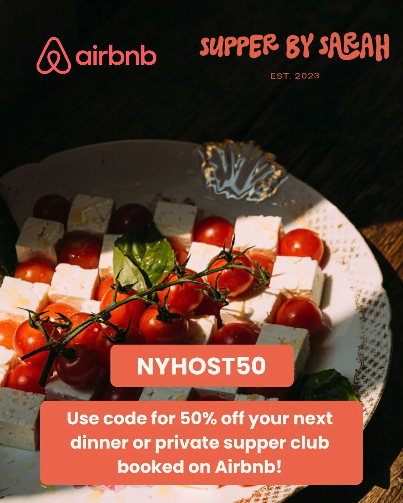 Excited to share that you can now book me as a private chef through Airbnb services!!

And the team is sharing a very special discount that can be used for up to $500 off a service!! Run don&rsquo;t walk - link to book in my bio ☺️